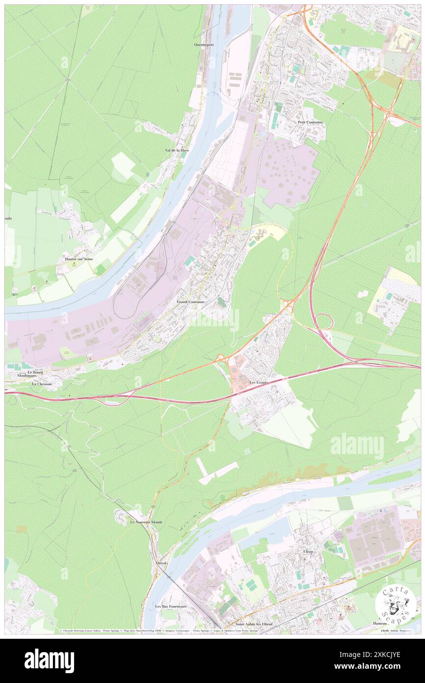 Grand-Couronne, Seine-Maritime, FR, Francia, Normandia, N 49 21' 27'', N 1 0' 25'', MAP, Cartascapes Map pubblicata nel 2024. Esplora Cartascapes, una mappa che rivela i diversi paesaggi, culture ed ecosistemi della Terra. Viaggia attraverso il tempo e lo spazio, scoprendo l'interconnessione del passato, del presente e del futuro del nostro pianeta. Foto Stock