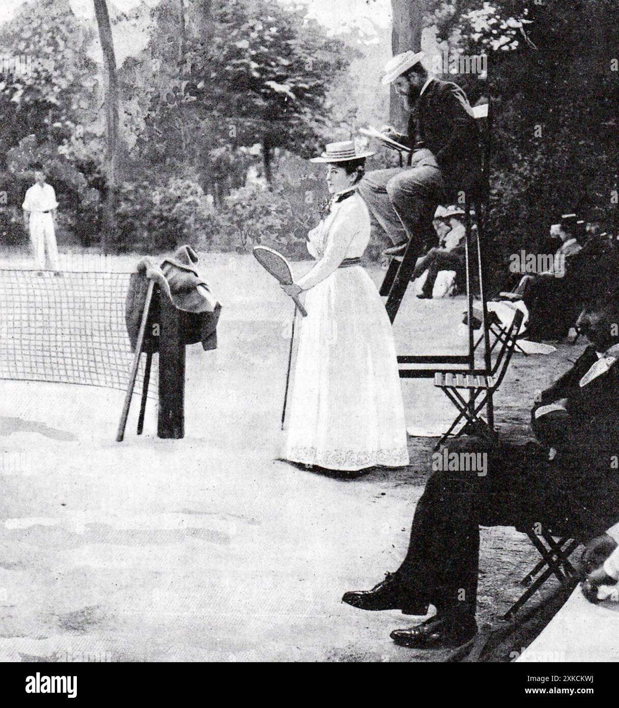OLIMPIADI ESTIVE DI PARIGI 1900. Un concorrente al Cercles des Sports sull'Isola di Puteaux Foto Stock