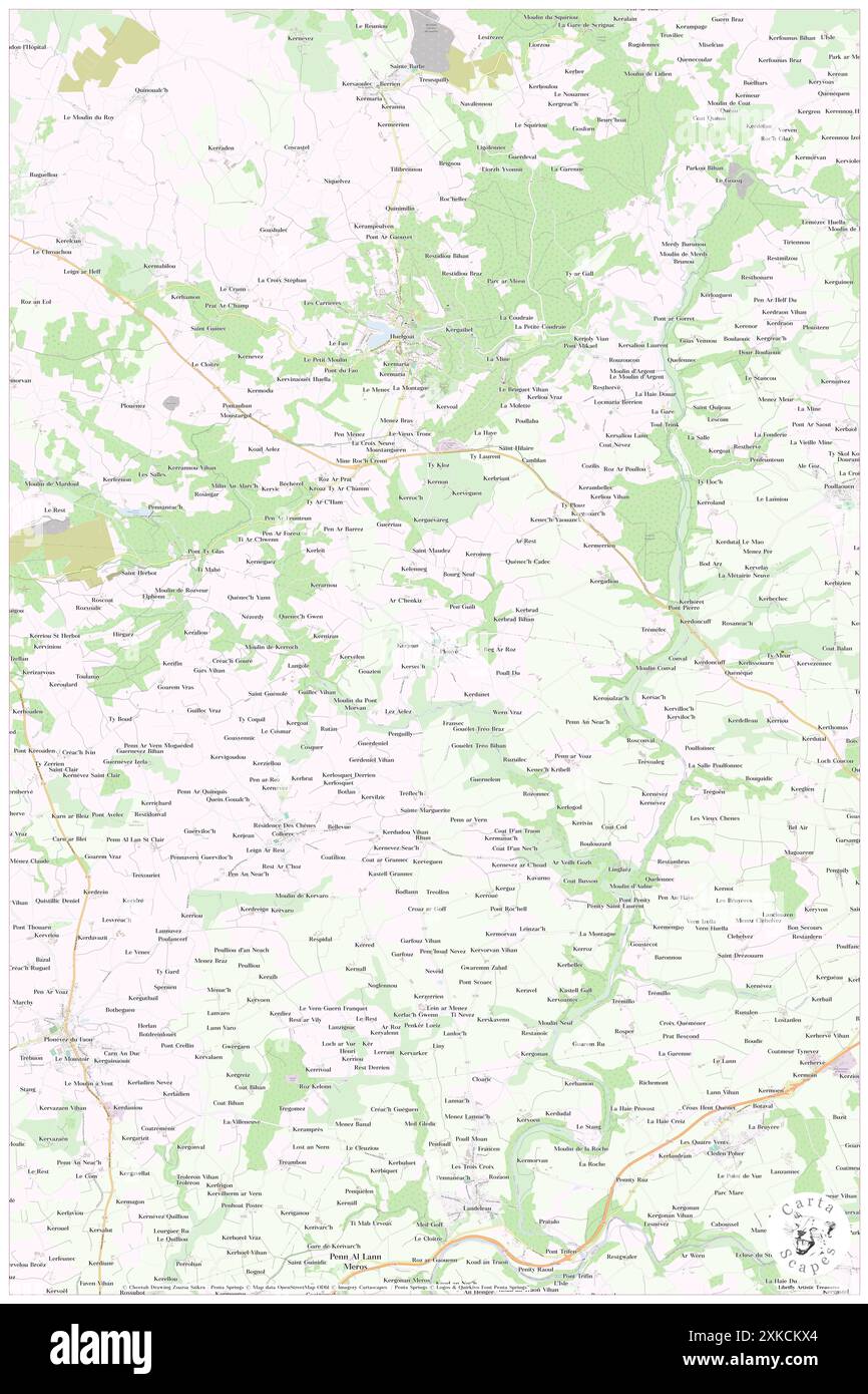 Plouye, Finistère, FR, Francia, Bretagna, N 48 18' 51'', S 3 44' 8'', MAP, Cartascapes Map pubblicata nel 2024. Esplora Cartascapes, una mappa che rivela i diversi paesaggi, culture ed ecosistemi della Terra. Viaggia attraverso il tempo e lo spazio, scoprendo l'interconnessione del passato, del presente e del futuro del nostro pianeta. Foto Stock