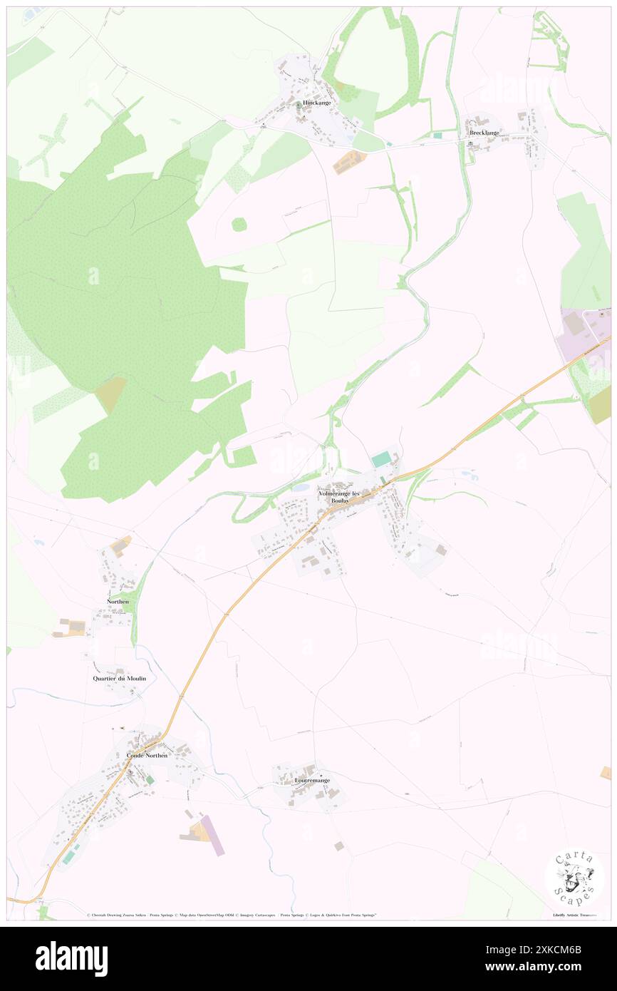 Volmerange-les-Boulay, Mosella, FR, Francia, Grand Est, N 49 10' 5'', N 6 26' 52'', MAP, Cartascapes Map pubblicata nel 2024. Esplora Cartascapes, una mappa che rivela i diversi paesaggi, culture ed ecosistemi della Terra. Viaggia attraverso il tempo e lo spazio, scoprendo l'interconnessione del passato, del presente e del futuro del nostro pianeta. Foto Stock