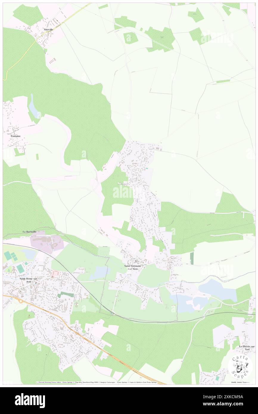 Saint-Germain-sur-Avre, Eure, FR, Francia, Normandia, N 48 45' 54'', N 1 15' 42'', MAP, Cartascapes Map pubblicata nel 2024. Esplora Cartascapes, una mappa che rivela i diversi paesaggi, culture ed ecosistemi della Terra. Viaggia attraverso il tempo e lo spazio, scoprendo l'interconnessione del passato, del presente e del futuro del nostro pianeta. Foto Stock