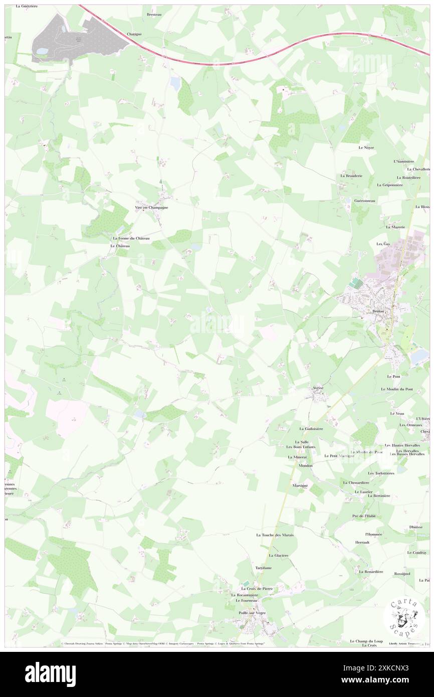 Avesse, Sarthe, FR, Francia, Pays de la Loire, N 47 57' 16'', S 0 15' 2'', mappa, Cartascapes Mappa pubblicata nel 2024. Esplora Cartascapes, una mappa che rivela i diversi paesaggi, culture ed ecosistemi della Terra. Viaggia attraverso il tempo e lo spazio, scoprendo l'interconnessione del passato, del presente e del futuro del nostro pianeta. Foto Stock