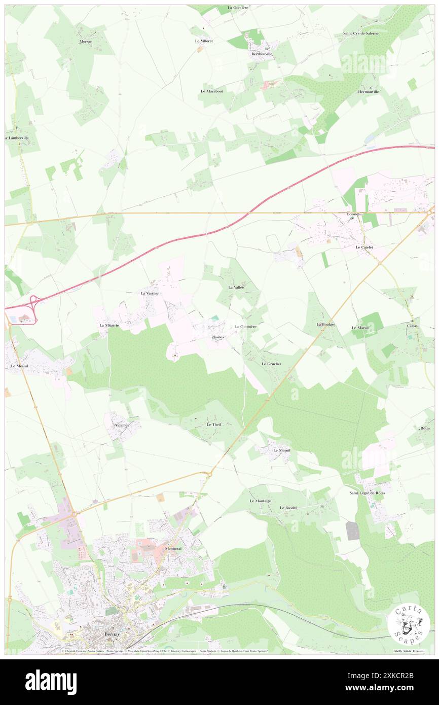 Plasnes, Eure, FR, Francia, Normandia, N 49 8' 11'', N 0 37' 27'', MAP, Cartascapes Map pubblicata nel 2024. Esplora Cartascapes, una mappa che rivela i diversi paesaggi, culture ed ecosistemi della Terra. Viaggia attraverso il tempo e lo spazio, scoprendo l'interconnessione del passato, del presente e del futuro del nostro pianeta. Foto Stock