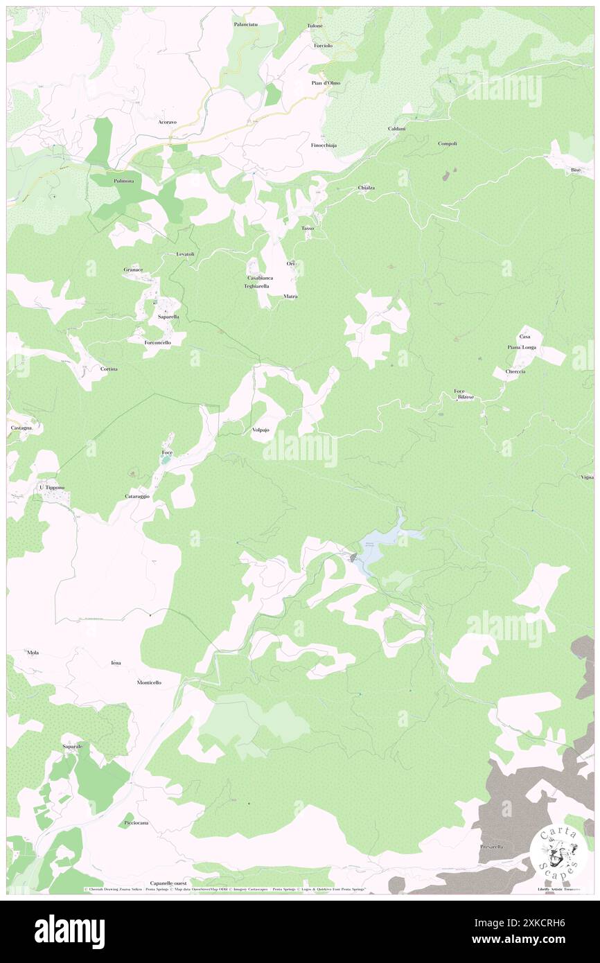 Foce, Corsica del Sud, FR, Francia, Corsica, N 41 37' 49'', N 9 3' 49'', MAP, Cartascapes Map pubblicata nel 2024. Esplora Cartascapes, una mappa che rivela i diversi paesaggi, culture ed ecosistemi della Terra. Viaggia attraverso il tempo e lo spazio, scoprendo l'interconnessione del passato, del presente e del futuro del nostro pianeta. Foto Stock