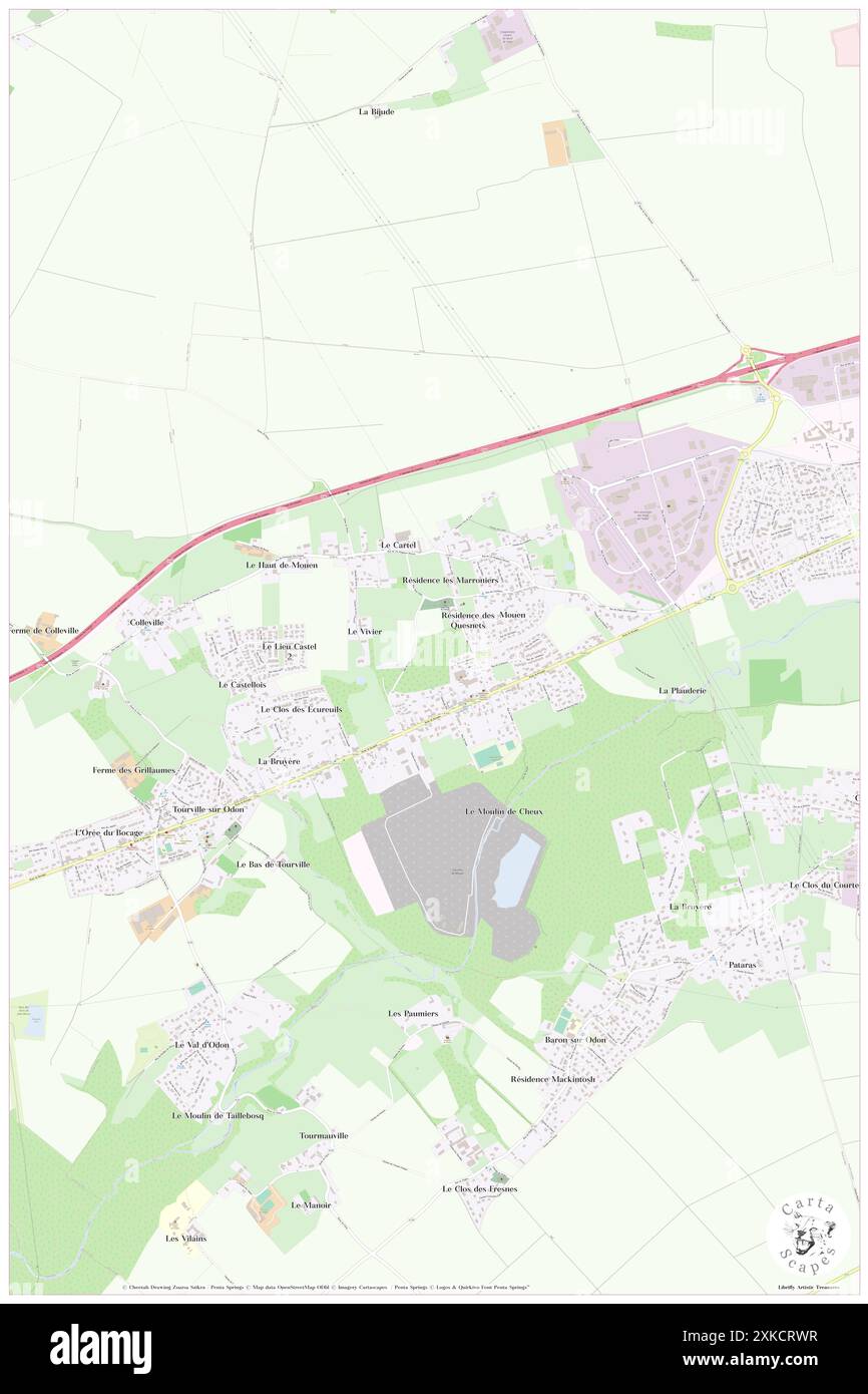 Mouen, Calvados, FR, Francia, Normandia, N 49 8' 53'', S 0 29' 0'', MAP, Cartascapes Map pubblicata nel 2024. Esplora Cartascapes, una mappa che rivela i diversi paesaggi, culture ed ecosistemi della Terra. Viaggia attraverso il tempo e lo spazio, scoprendo l'interconnessione del passato, del presente e del futuro del nostro pianeta. Foto Stock