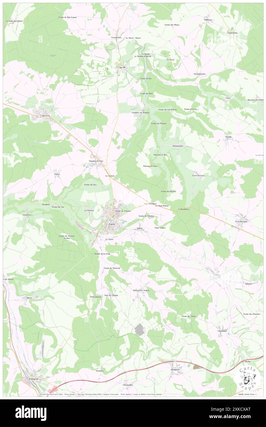 Nogent, Haute-Marne, FR, Francia, Grand Est, N 48 1' 45'', N 5 20' 45'', MAP, Cartascapes Map pubblicata nel 2024. Esplora Cartascapes, una mappa che rivela i diversi paesaggi, culture ed ecosistemi della Terra. Viaggia attraverso il tempo e lo spazio, scoprendo l'interconnessione del passato, del presente e del futuro del nostro pianeta. Foto Stock