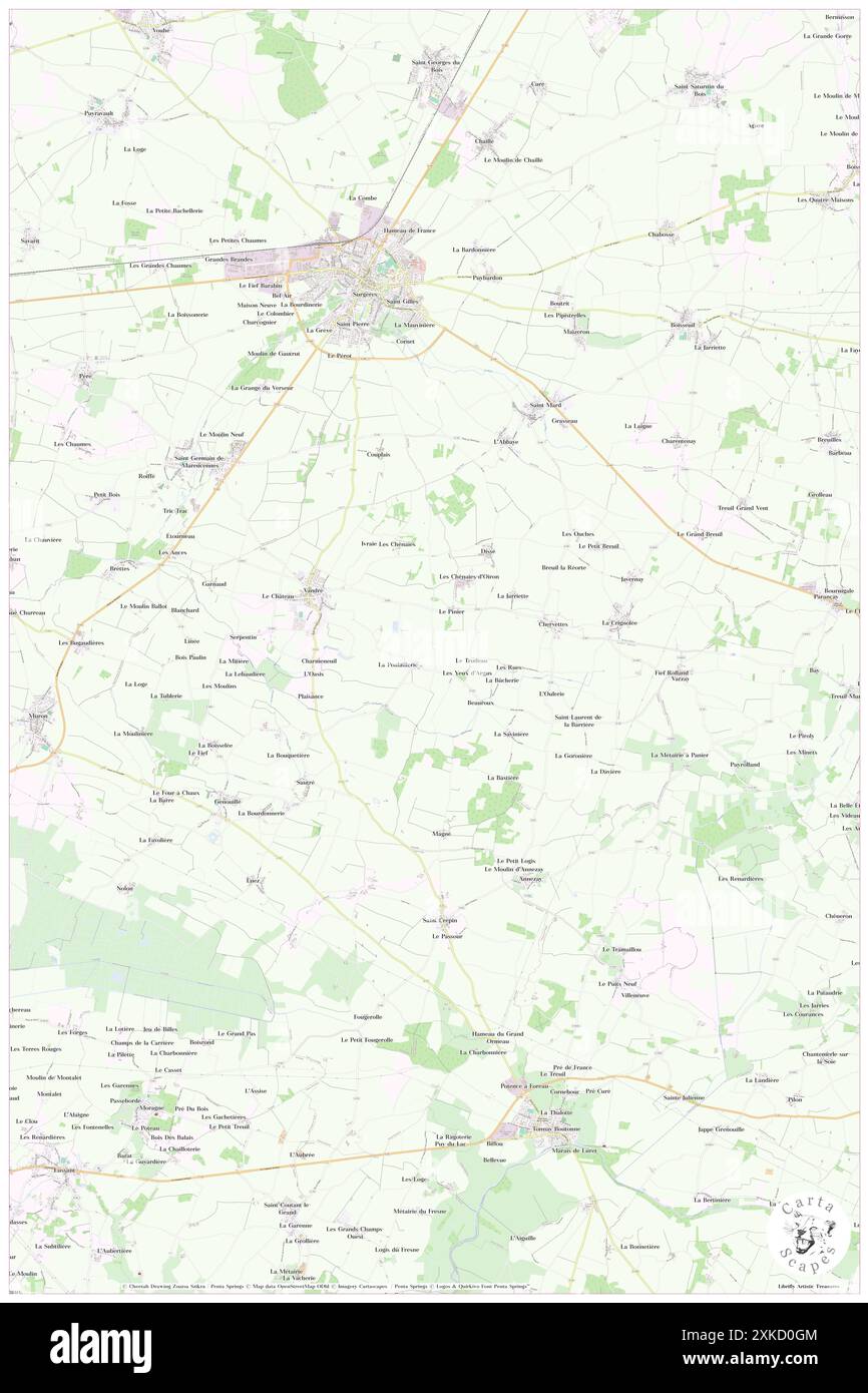 La Devese, Charente-Maritime, FR, Francia, Nouvelle-Aquitaine, N 46 3' 20'', S 0 45' 55'', MAP, Cartascapes Map pubblicata nel 2024. Esplora Cartascapes, una mappa che rivela i diversi paesaggi, culture ed ecosistemi della Terra. Viaggia attraverso il tempo e lo spazio, scoprendo l'interconnessione del passato, del presente e del futuro del nostro pianeta. Foto Stock