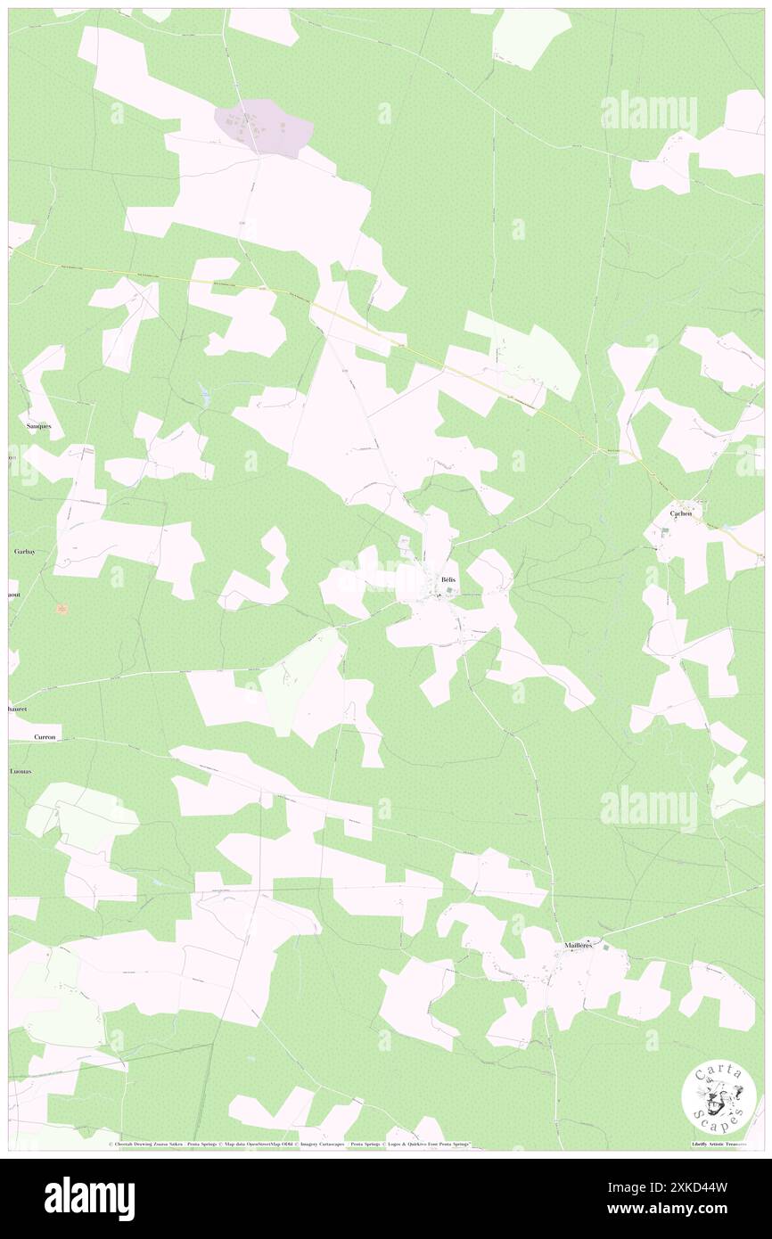 Belis, Landes, FR, Francia, Nouvelle-Aquitaine, N 44 3' 48'', S 0 27' 39'', MAP, Cartascapes Map pubblicata nel 2024. Esplora Cartascapes, una mappa che rivela i diversi paesaggi, culture ed ecosistemi della Terra. Viaggia attraverso il tempo e lo spazio, scoprendo l'interconnessione del passato, del presente e del futuro del nostro pianeta. Foto Stock