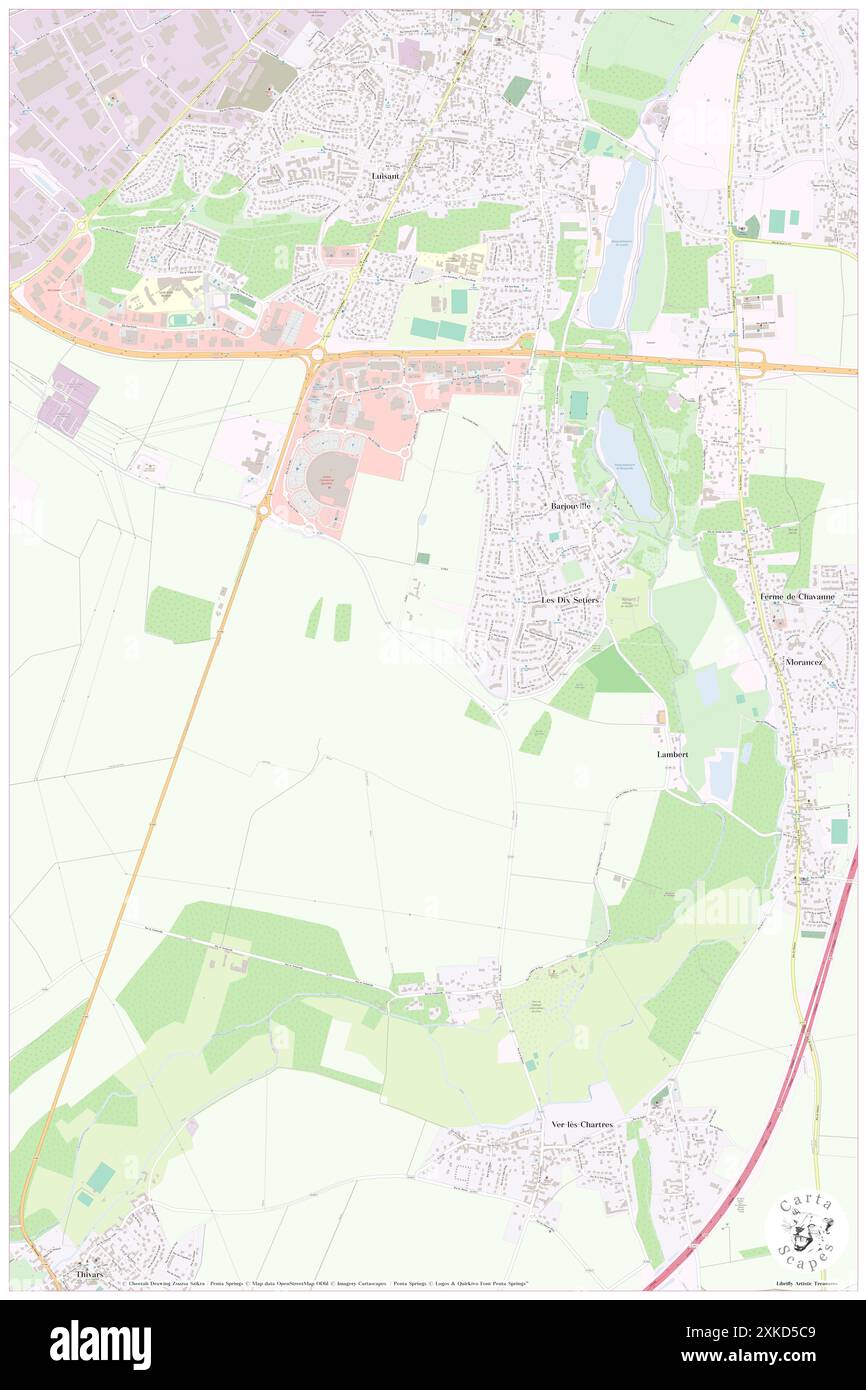 Barjouville, Eure-et-Loir, FR, Francia, Centro, N 48 24' 30'', N 1 28' 37'', MAP, Cartascapes Map pubblicata nel 2024. Esplora Cartascapes, una mappa che rivela i diversi paesaggi, culture ed ecosistemi della Terra. Viaggia attraverso il tempo e lo spazio, scoprendo l'interconnessione del passato, del presente e del futuro del nostro pianeta. Foto Stock