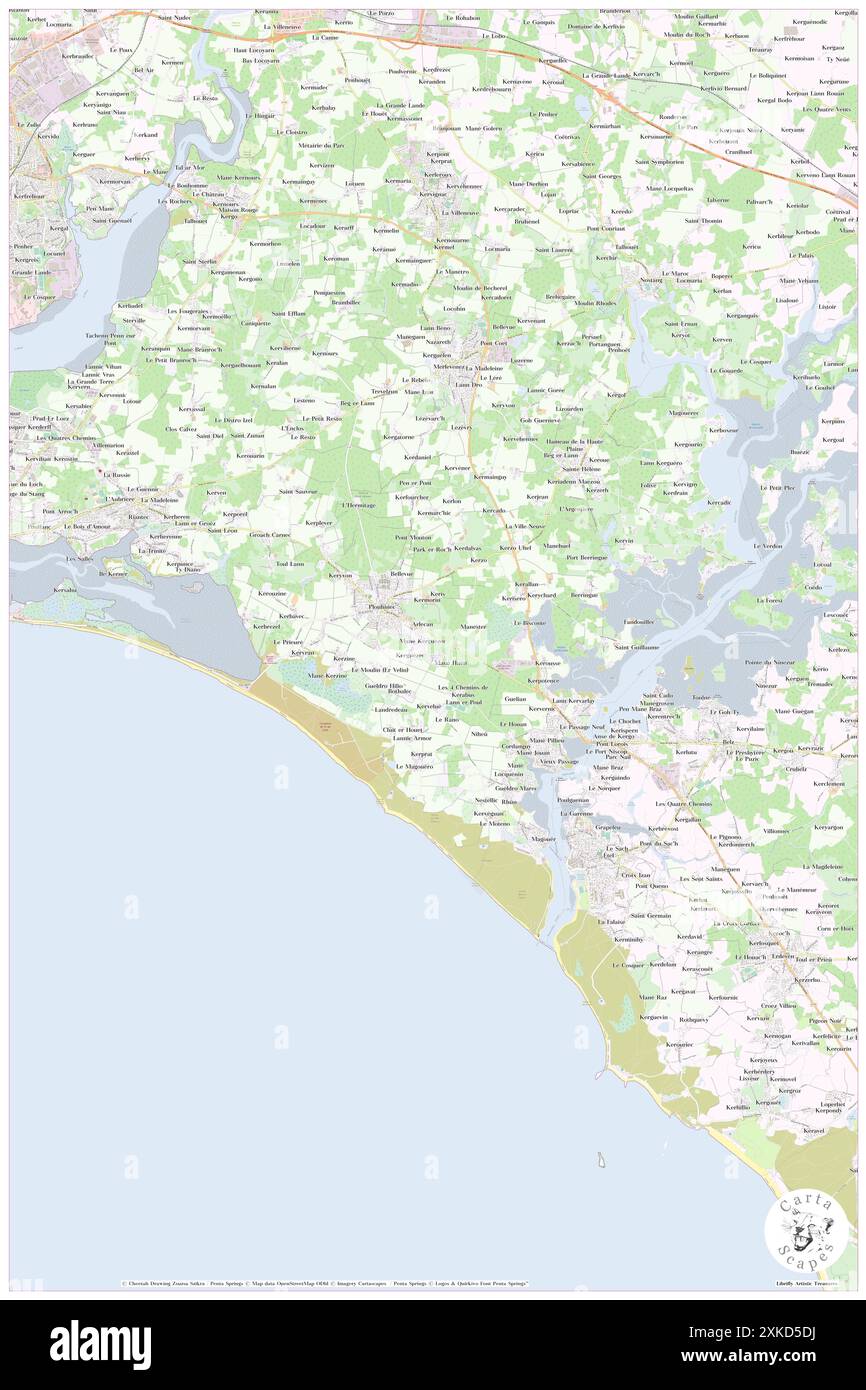 Plouhinec, Morbihan, FR, Francia, Bretagna, N 47 41' 50'', S 3 15' 0'', MAP, Cartascapes Map pubblicata nel 2024. Esplora Cartascapes, una mappa che rivela i diversi paesaggi, culture ed ecosistemi della Terra. Viaggia attraverso il tempo e lo spazio, scoprendo l'interconnessione del passato, del presente e del futuro del nostro pianeta. Foto Stock