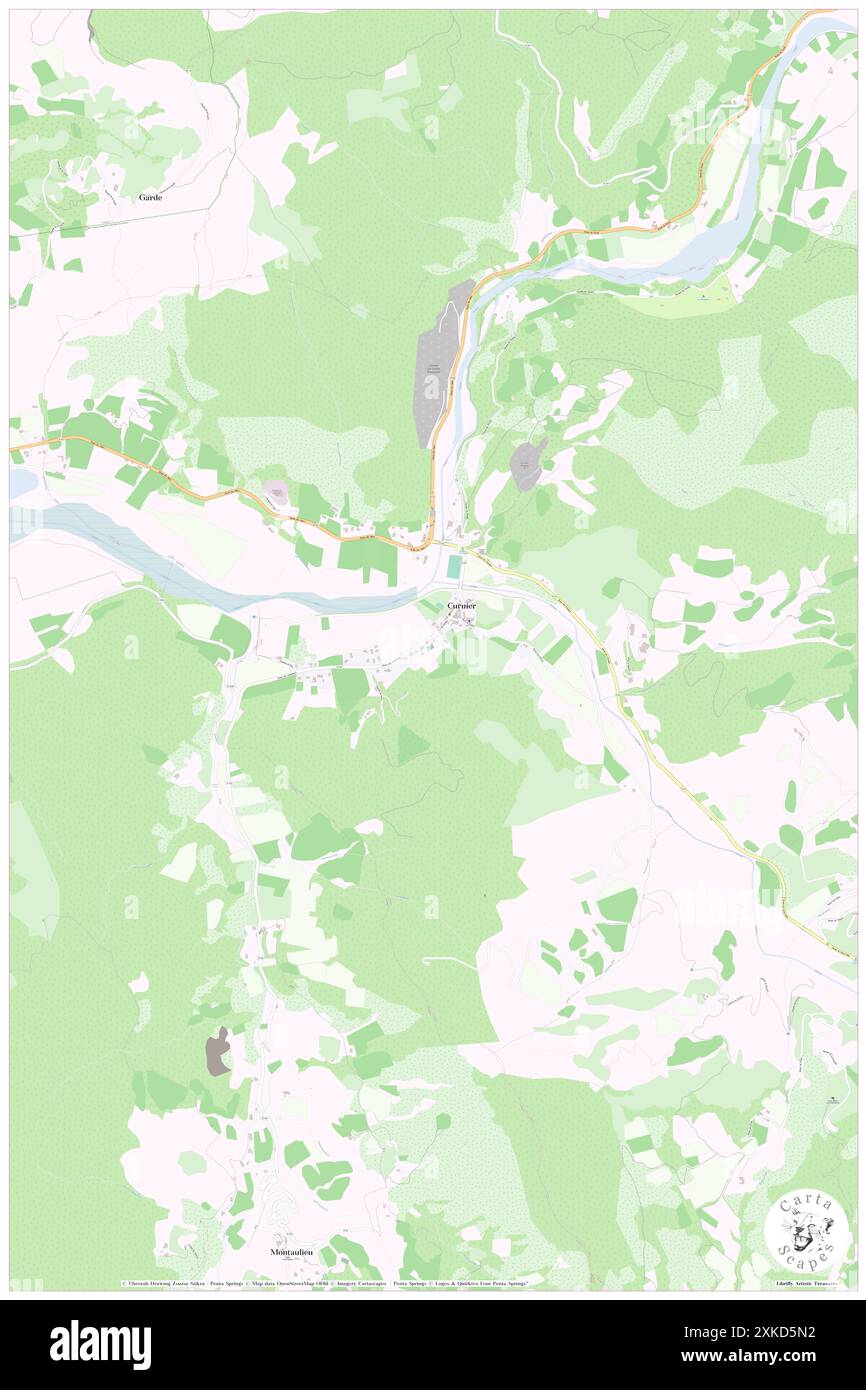 Curnier, Drôme, FR, Francia, Auvergne-Rhône-Alpes, N 44 23' 5'', N 5 14' 3'', MAP, Cartascapes Map pubblicata nel 2024. Esplora Cartascapes, una mappa che rivela i diversi paesaggi, culture ed ecosistemi della Terra. Viaggia attraverso il tempo e lo spazio, scoprendo l'interconnessione del passato, del presente e del futuro del nostro pianeta. Foto Stock