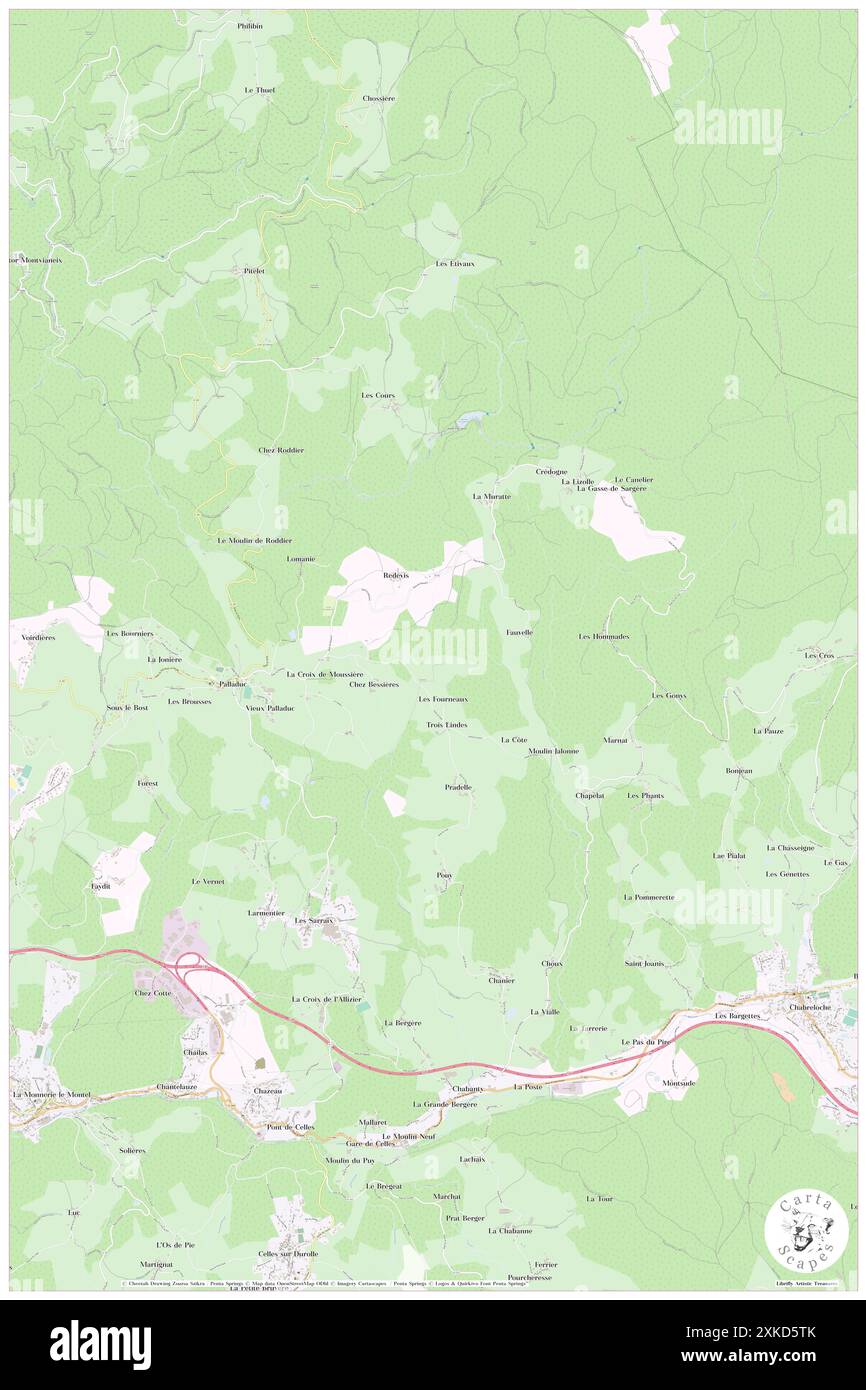 Palladuc, Puy-de-Dôme, FR, Francia, Alvergne-Rhône-Alpes, N 45 54' 16'', N 3 37' 41'', MAP, Cartascapes Map pubblicata nel 2024. Esplora Cartascapes, una mappa che rivela i diversi paesaggi, culture ed ecosistemi della Terra. Viaggia attraverso il tempo e lo spazio, scoprendo l'interconnessione del passato, del presente e del futuro del nostro pianeta. Foto Stock