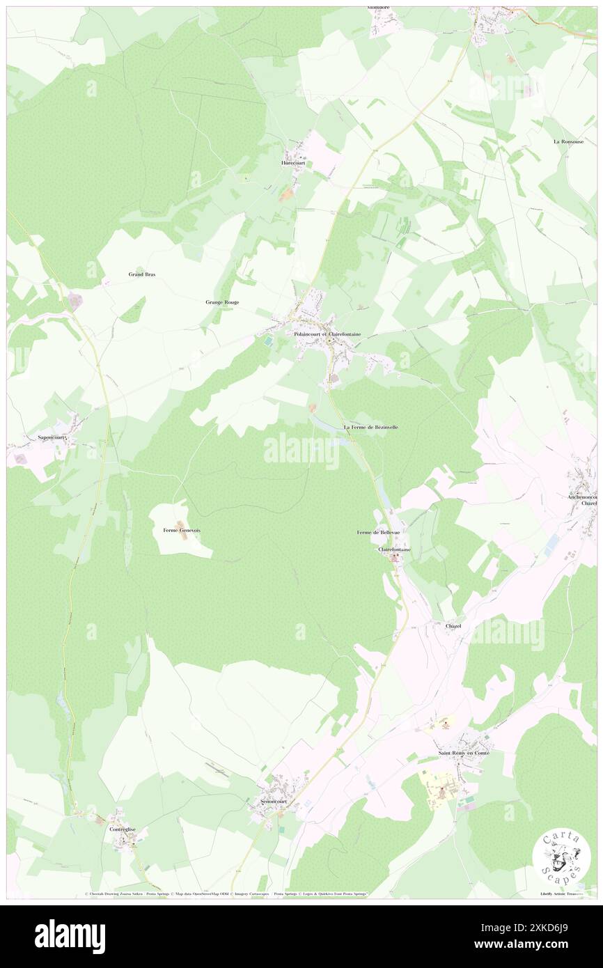 Polaincourt-et-Clairefontaine, Haute-Saône, FR, Francia, Bourgogne-Franca Contea, N 47 53' 2'', N 6 4' 12'', MAP, Cartascapes Map pubblicata nel 2024. Esplora Cartascapes, una mappa che rivela i diversi paesaggi, culture ed ecosistemi della Terra. Viaggia attraverso il tempo e lo spazio, scoprendo l'interconnessione del passato, del presente e del futuro del nostro pianeta. Foto Stock