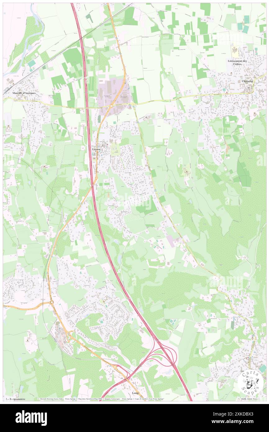 Lissieu, Rhône, FR, Francia, Auvergne-Rhône-Alpes, N 45 51' 54'', N 4 44' 31'', MAP, Cartascapes Map pubblicata nel 2024. Esplora Cartascapes, una mappa che rivela i diversi paesaggi, culture ed ecosistemi della Terra. Viaggia attraverso il tempo e lo spazio, scoprendo l'interconnessione del passato, del presente e del futuro del nostro pianeta. Foto Stock