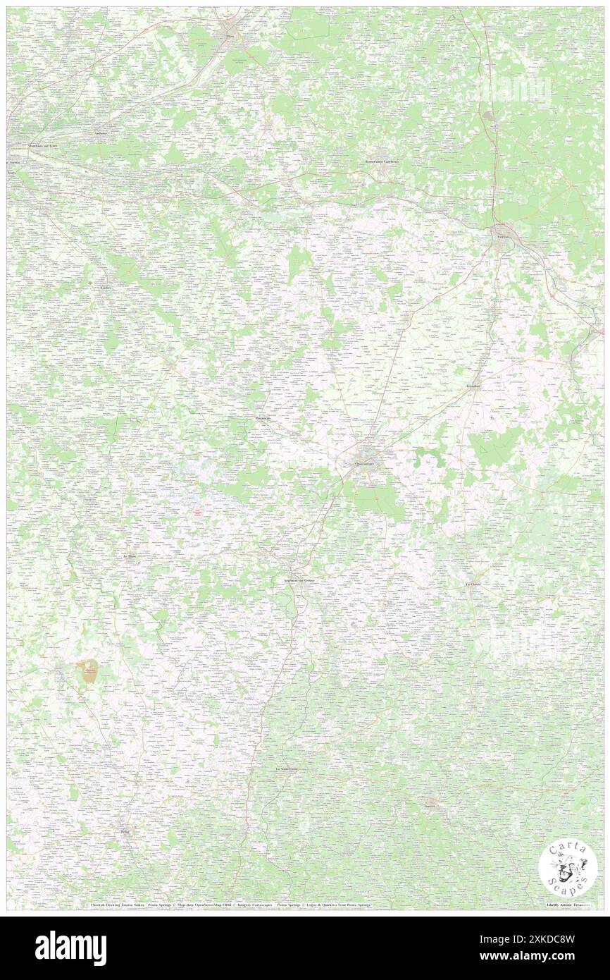 Indre, Indre, FR, Francia, Centro, N 46 49' 59'', N 1 40' 0'', MAP, Cartascapes Map pubblicata nel 2024. Esplora Cartascapes, una mappa che rivela i diversi paesaggi, culture ed ecosistemi della Terra. Viaggia attraverso il tempo e lo spazio, scoprendo l'interconnessione del passato, del presente e del futuro del nostro pianeta. Foto Stock