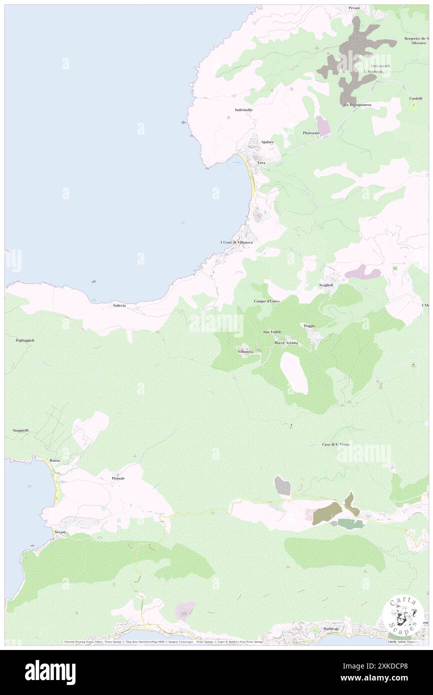 Villanova, Corsica del Sud, FR, Francia, Corsica, N 41 57' 33'', N 8 40' 4'', MAP, Cartascapes Map pubblicata nel 2024. Esplora Cartascapes, una mappa che rivela i diversi paesaggi, culture ed ecosistemi della Terra. Viaggia attraverso il tempo e lo spazio, scoprendo l'interconnessione del passato, del presente e del futuro del nostro pianeta. Foto Stock