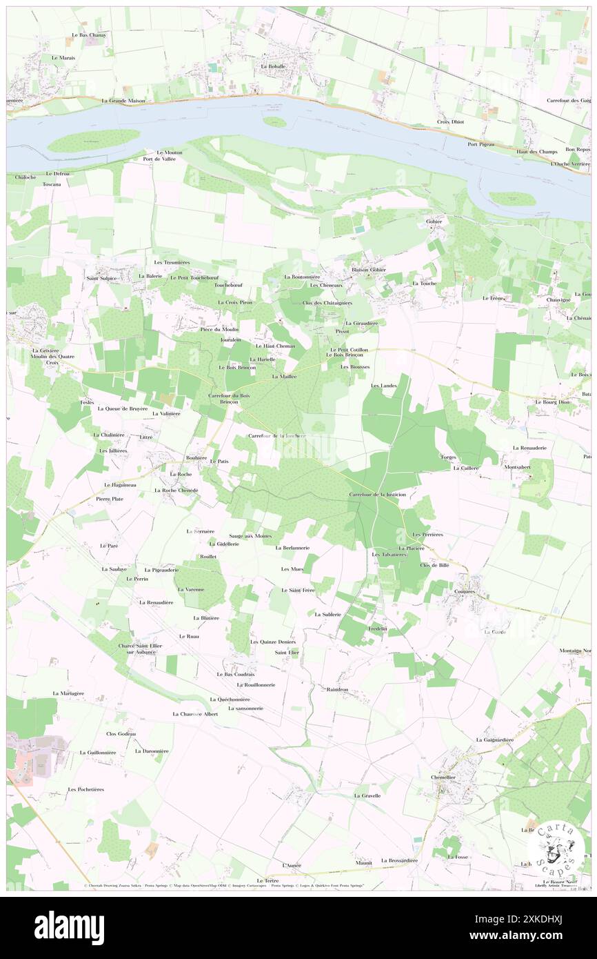 Blaison-Saint-Sulpice, Maine-et-Loire, FR, Francia, Pays de la Loire, N 47 23' 58'', S 0 22' 17'', mappa, Cartascapes Mappa pubblicata nel 2024. Esplora Cartascapes, una mappa che rivela i diversi paesaggi, culture ed ecosistemi della Terra. Viaggia attraverso il tempo e lo spazio, scoprendo l'interconnessione del passato, del presente e del futuro del nostro pianeta. Foto Stock