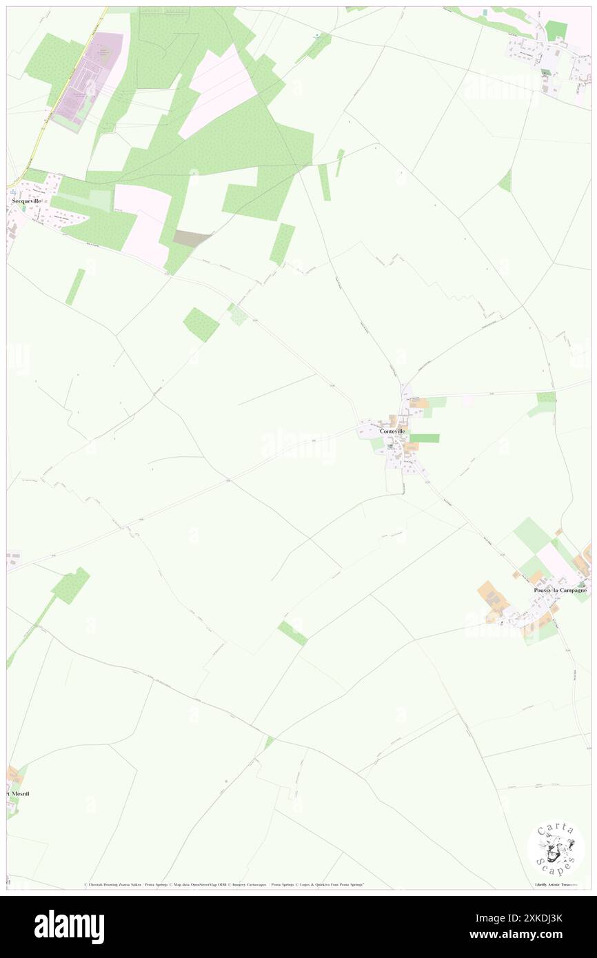 Conteville, Calvados, FR, Francia, Normandia, N 49 5' 20'', S 0 14' 9'', MAP, Cartascapes Map pubblicata nel 2024. Esplora Cartascapes, una mappa che rivela i diversi paesaggi, culture ed ecosistemi della Terra. Viaggia attraverso il tempo e lo spazio, scoprendo l'interconnessione del passato, del presente e del futuro del nostro pianeta. Foto Stock