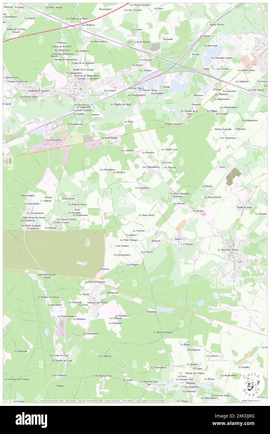 Souliter, Sarthe, FR, Francia, Pays de la Loire, N 48 0' 41'', N 0 27' 20''', mappa, Cartascapes Mappa pubblicata nel 2024. Esplora Cartascapes, una mappa che rivela i diversi paesaggi, culture ed ecosistemi della Terra. Viaggia attraverso il tempo e lo spazio, scoprendo l'interconnessione del passato, del presente e del futuro del nostro pianeta. Foto Stock