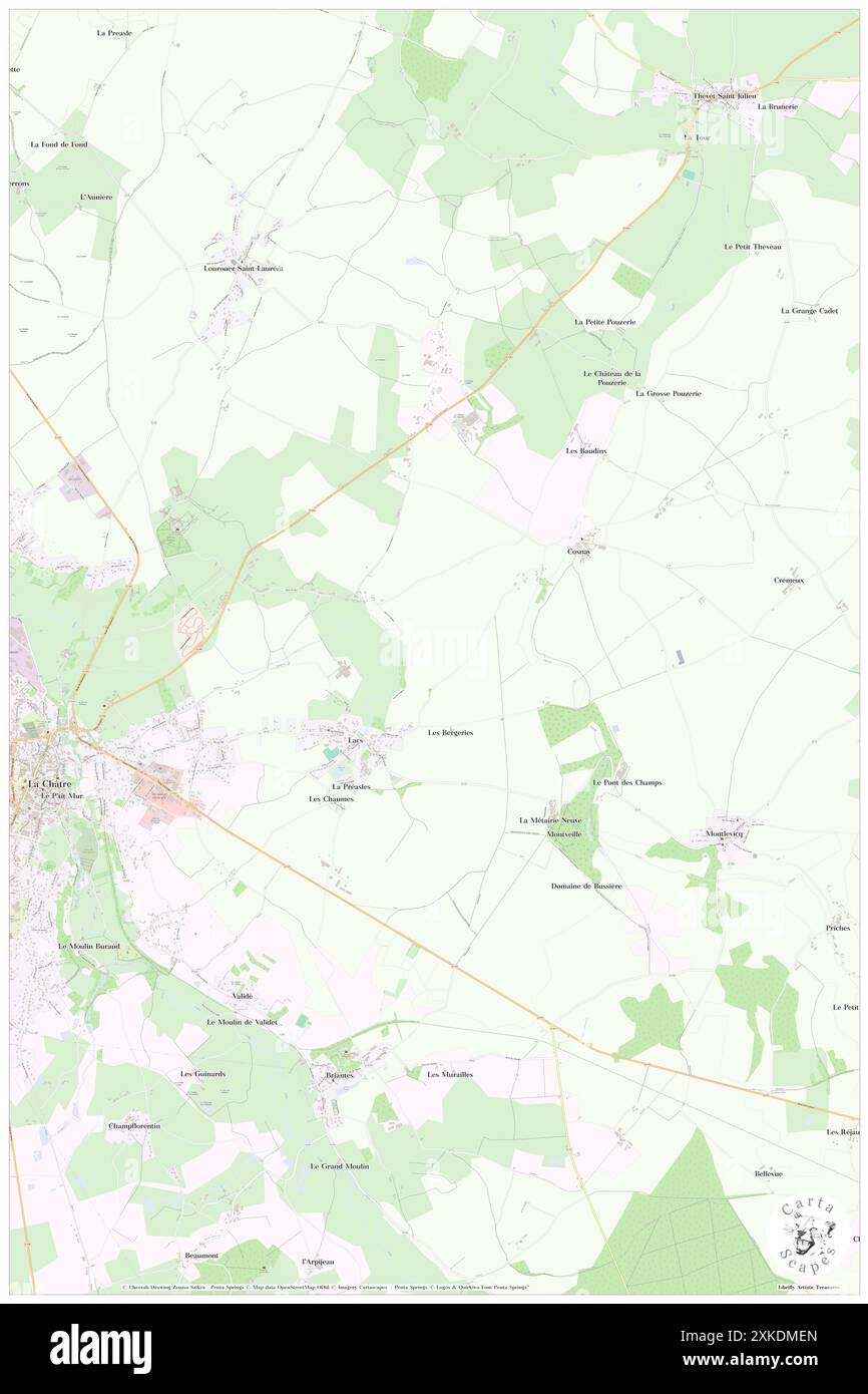 Lacs, Indre, FR, Francia, Centro, N 46 35' 7'', N 2 1' 26'', MAP, Cartascapes Map pubblicata nel 2024. Esplora Cartascapes, una mappa che rivela i diversi paesaggi, culture ed ecosistemi della Terra. Viaggia attraverso il tempo e lo spazio, scoprendo l'interconnessione del passato, del presente e del futuro del nostro pianeta. Foto Stock