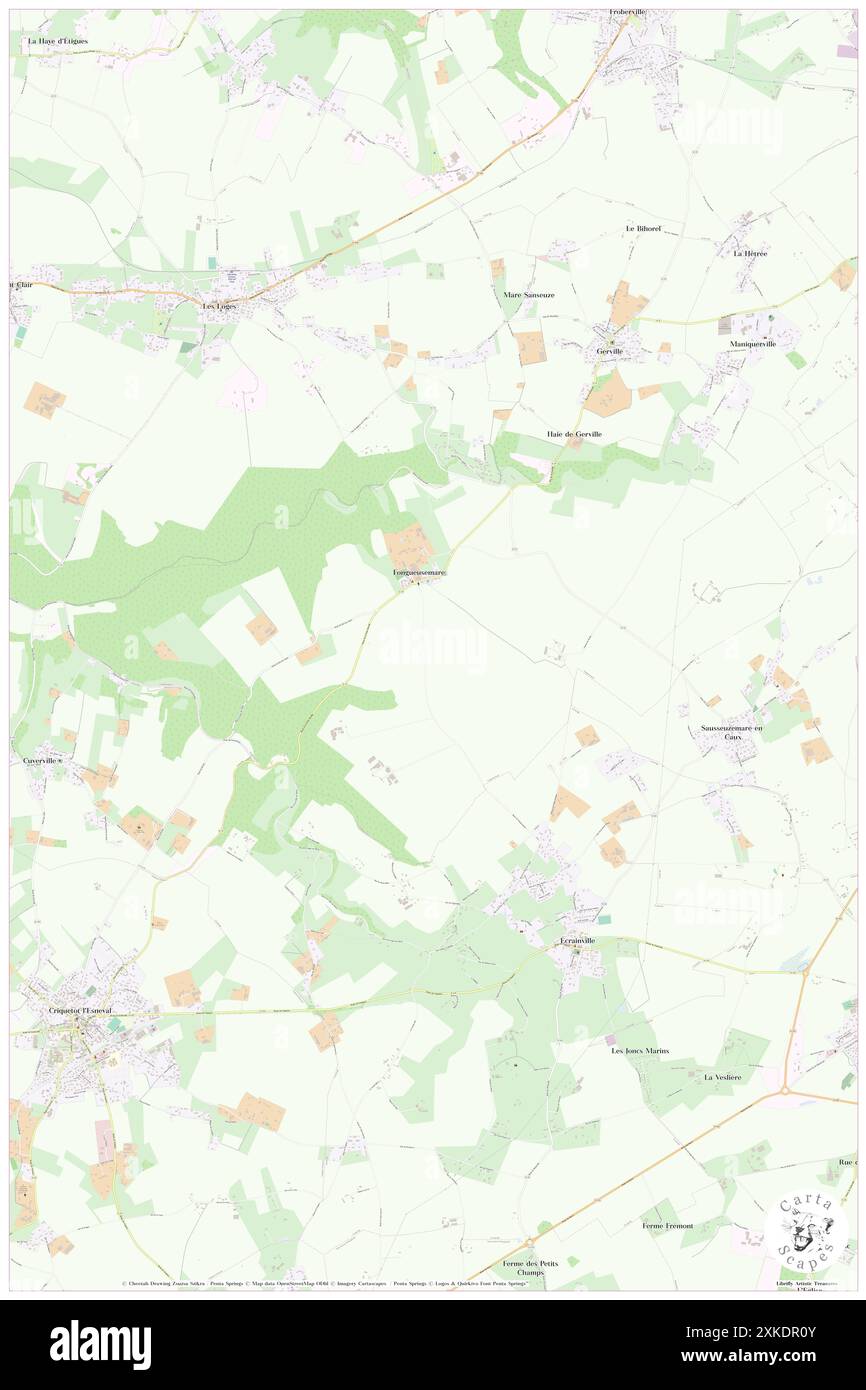 Fongueusemare, Senna marittima, FR, Francia, Normandia, N 49 40' 41'', N 0 18' 19'', MAP, Cartascapes Map pubblicata nel 2024. Esplora Cartascapes, una mappa che rivela i diversi paesaggi, culture ed ecosistemi della Terra. Viaggia attraverso il tempo e lo spazio, scoprendo l'interconnessione del passato, del presente e del futuro del nostro pianeta. Foto Stock