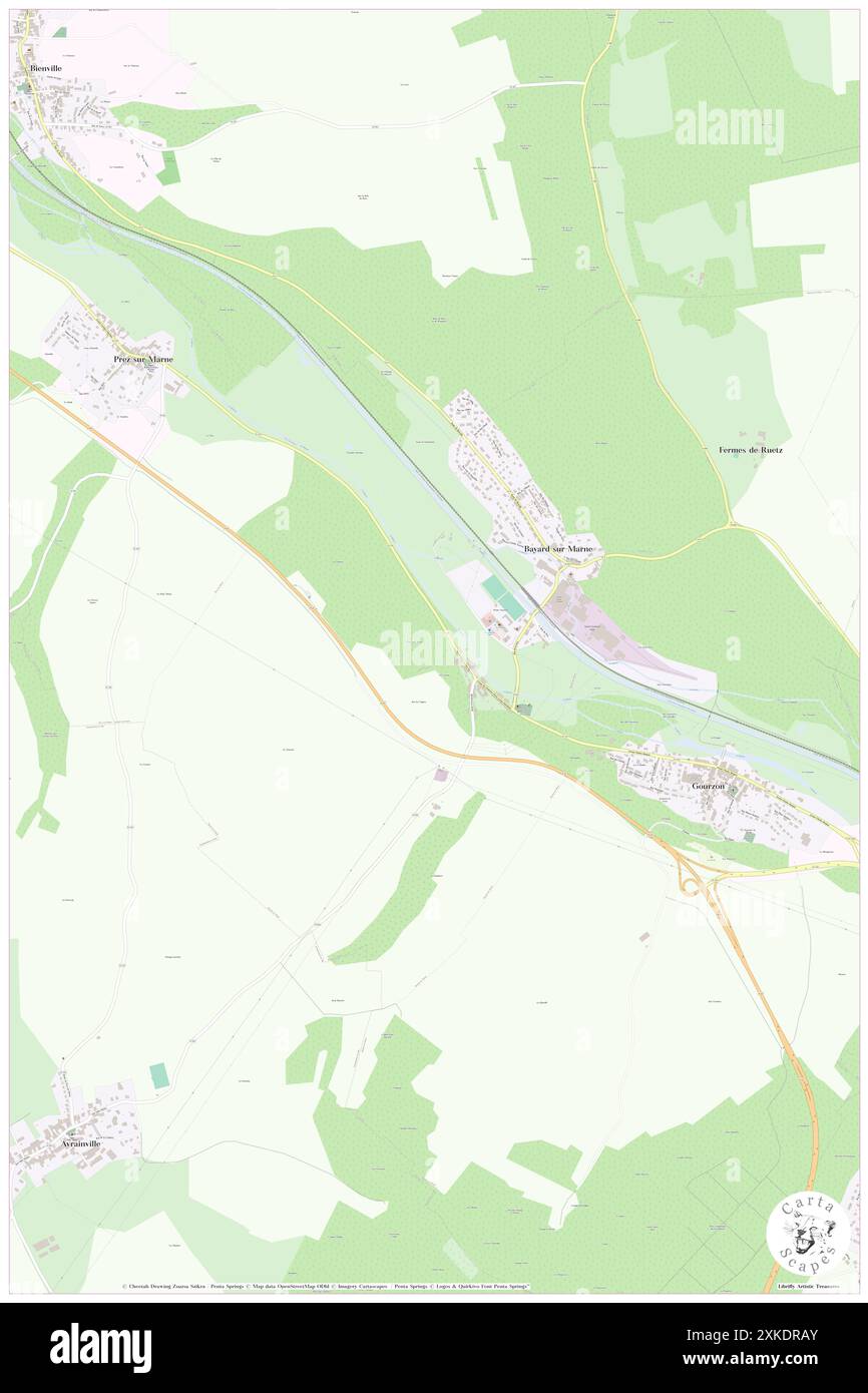 Bayard-sur-Marne, Haute-Marne, FR, Francia, Grand Est, N 48 33' 14'', N 5 4' 36'', MAP, Cartascapes Map pubblicata nel 2024. Esplora Cartascapes, una mappa che rivela i diversi paesaggi, culture ed ecosistemi della Terra. Viaggia attraverso il tempo e lo spazio, scoprendo l'interconnessione del passato, del presente e del futuro del nostro pianeta. Foto Stock