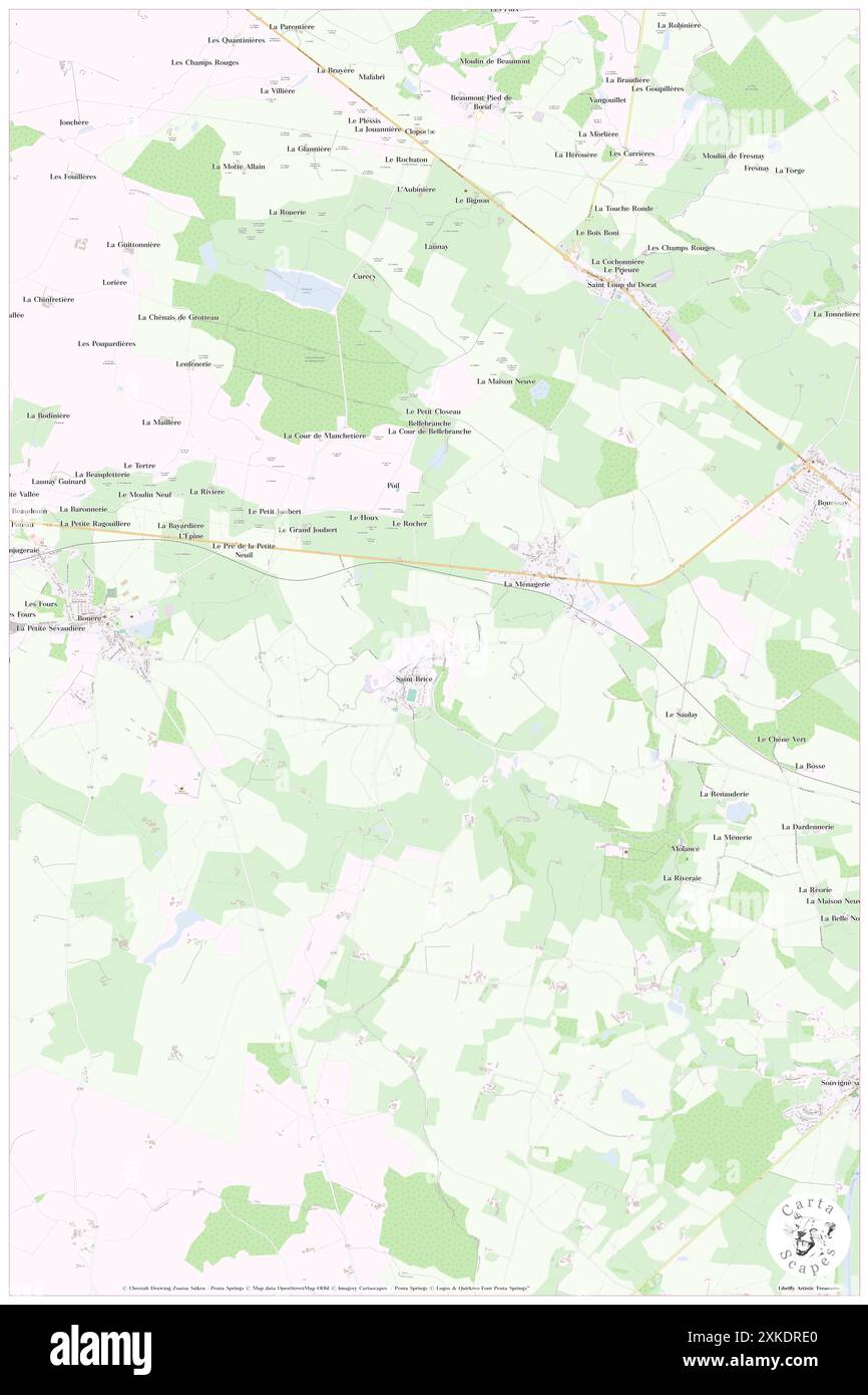 Saint-Brice, Manche, FR, Francia, Normandia, N 48 41' 53'', S 1 18' 24''', MAP, Cartascapes Map pubblicata nel 2024. Esplora Cartascapes, una mappa che rivela i diversi paesaggi, culture ed ecosistemi della Terra. Viaggia attraverso il tempo e lo spazio, scoprendo l'interconnessione del passato, del presente e del futuro del nostro pianeta. Foto Stock