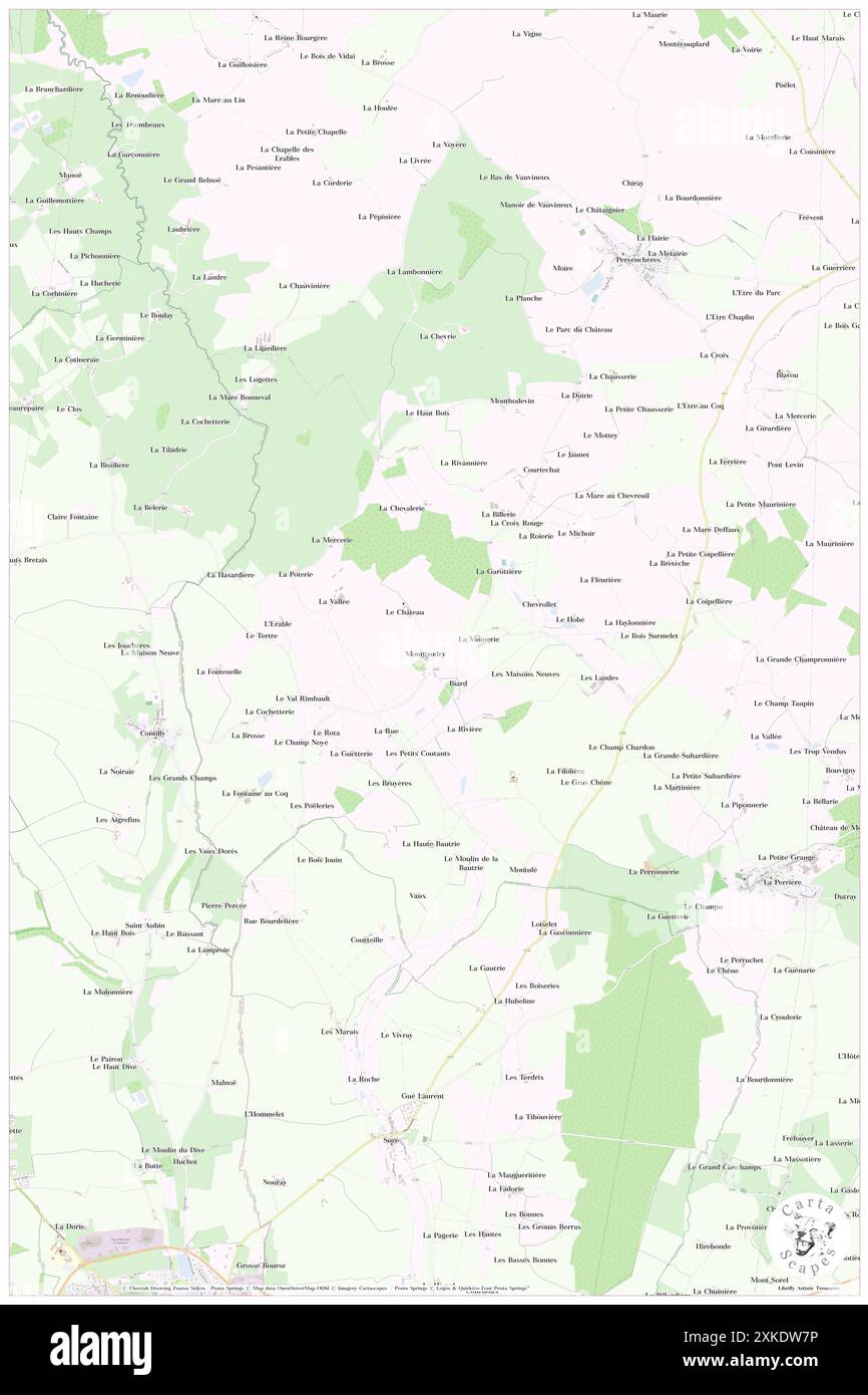 Montgaudry, Orne, FR, Francia, Normandia, N 48 24' 21''', N 0 24' 6'', MAP, Cartascapes Map pubblicata nel 2024. Esplora Cartascapes, una mappa che rivela i diversi paesaggi, culture ed ecosistemi della Terra. Viaggia attraverso il tempo e lo spazio, scoprendo l'interconnessione del passato, del presente e del futuro del nostro pianeta. Foto Stock