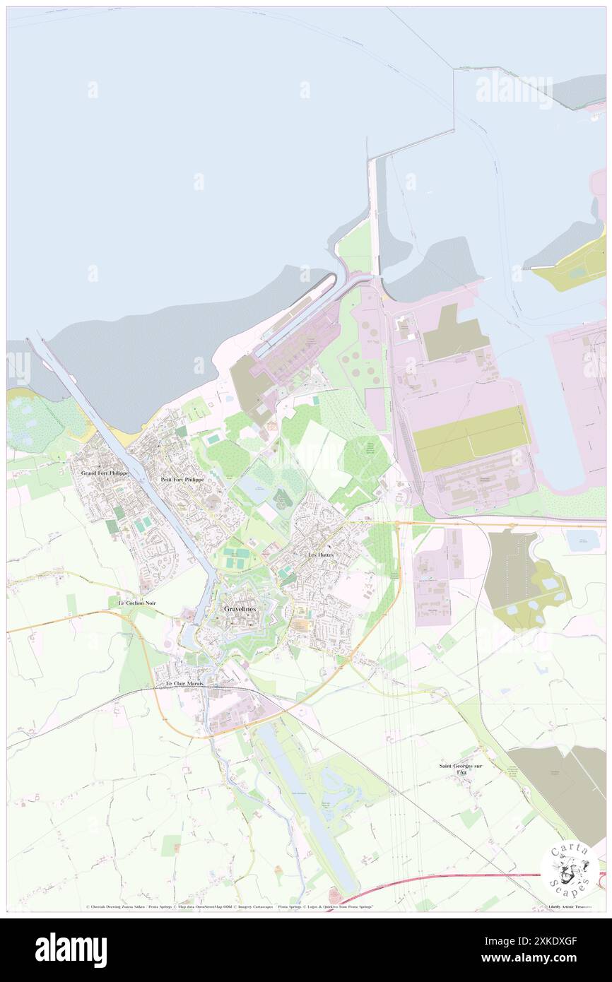 Gravelines, Nord, FR, Francia, Hauts-de-France, N 50 59' 11'', N 2 7' 38'', MAP, Cartascapes Map pubblicata nel 2024. Esplora Cartascapes, una mappa che rivela i diversi paesaggi, culture ed ecosistemi della Terra. Viaggia attraverso il tempo e lo spazio, scoprendo l'interconnessione del passato, del presente e del futuro del nostro pianeta. Foto Stock