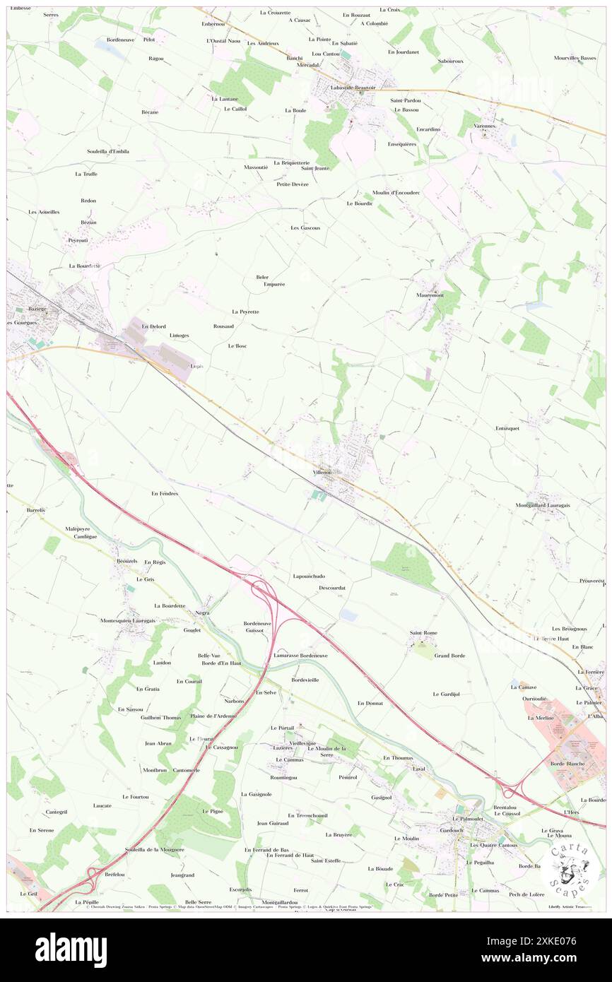 Villenouvelle, alta Garonna, FR, Francia, Occitanie, N 43 26' 8'', N 1 39' 47'', MAP, Cartascapes Map pubblicata nel 2024. Esplora Cartascapes, una mappa che rivela i diversi paesaggi, culture ed ecosistemi della Terra. Viaggia attraverso il tempo e lo spazio, scoprendo l'interconnessione del passato, del presente e del futuro del nostro pianeta. Foto Stock