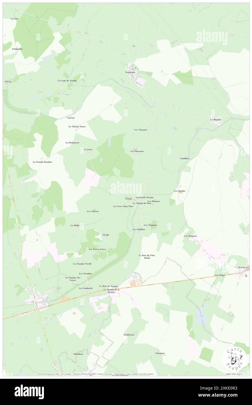 Vernais, Cher, FR, Francia, Centro, N 46 45' 56'', N 2 42' 50'', MAP, Cartascapes Map pubblicata nel 2024. Esplora Cartascapes, una mappa che rivela i diversi paesaggi, culture ed ecosistemi della Terra. Viaggia attraverso il tempo e lo spazio, scoprendo l'interconnessione del passato, del presente e del futuro del nostro pianeta. Foto Stock