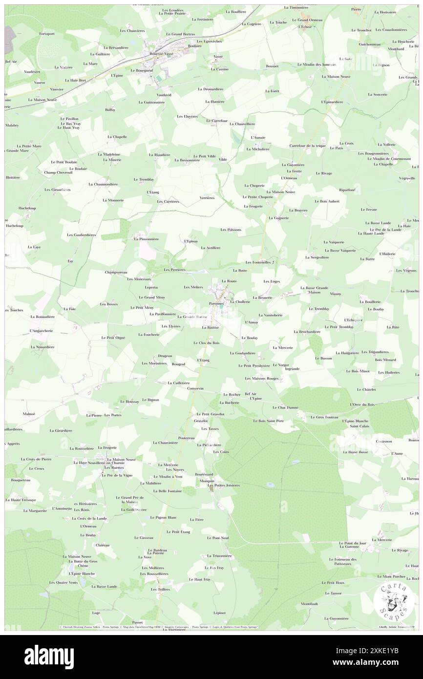 Parennes, Sarthe, FR, Francia, Pays de la Loire, N 48 7' 9'', S 0 11' 7'', mappa, Cartascapes Mappa pubblicata nel 2024. Esplora Cartascapes, una mappa che rivela i diversi paesaggi, culture ed ecosistemi della Terra. Viaggia attraverso il tempo e lo spazio, scoprendo l'interconnessione del passato, del presente e del futuro del nostro pianeta. Foto Stock