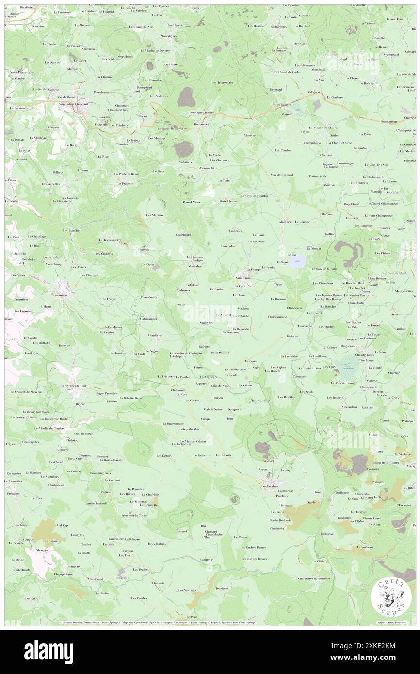 Saint-Front, Haute-Loire, FR, Francia, Alvergne-Rhône-Alpes, N 44 58' 37'', N 4 8' 33'', MAP, Cartascapes Map pubblicata nel 2024. Esplora Cartascapes, una mappa che rivela i diversi paesaggi, culture ed ecosistemi della Terra. Viaggia attraverso il tempo e lo spazio, scoprendo l'interconnessione del passato, del presente e del futuro del nostro pianeta. Foto Stock