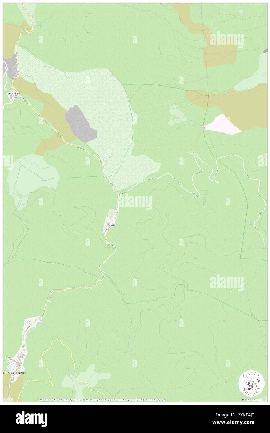 Gincla, Aude, FR, Francia, Occitanie, N 42 45' 46'', N 2 19' 32'', MAP, Cartascapes Map pubblicata nel 2024. Esplora Cartascapes, una mappa che rivela i diversi paesaggi, culture ed ecosistemi della Terra. Viaggia attraverso il tempo e lo spazio, scoprendo l'interconnessione del passato, del presente e del futuro del nostro pianeta. Foto Stock