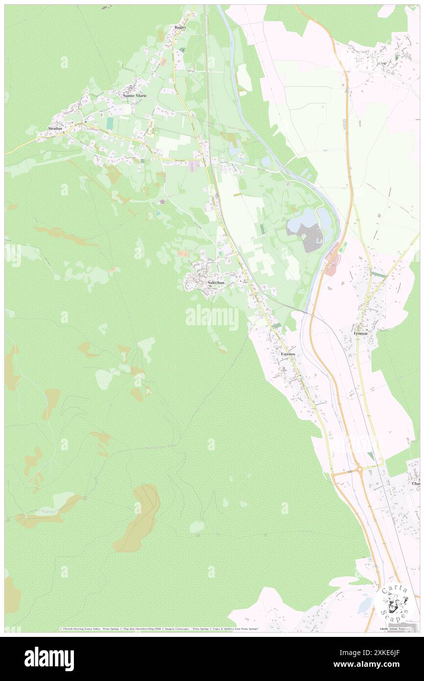 Salechan, Hautes-Pyrénées, FR, Francia, Occitanie, N 42 57' 20'', N 0 37' 51'', MAP, Cartascapes Map pubblicata nel 2024. Esplora Cartascapes, una mappa che rivela i diversi paesaggi, culture ed ecosistemi della Terra. Viaggia attraverso il tempo e lo spazio, scoprendo l'interconnessione del passato, del presente e del futuro del nostro pianeta. Foto Stock