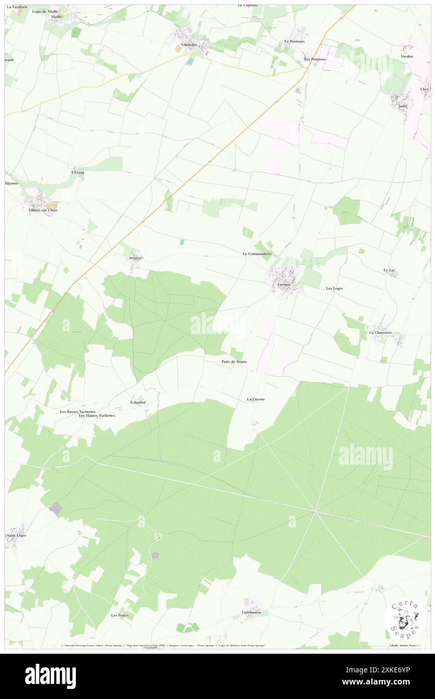 Ensigne, Deux-Sèvres, FR, Francia, Nouvelle-Aquitaine, N 46 5' 16'', S 0 14' 39'', MAP, Cartascapes Map pubblicata nel 2024. Esplora Cartascapes, una mappa che rivela i diversi paesaggi, culture ed ecosistemi della Terra. Viaggia attraverso il tempo e lo spazio, scoprendo l'interconnessione del passato, del presente e del futuro del nostro pianeta. Foto Stock