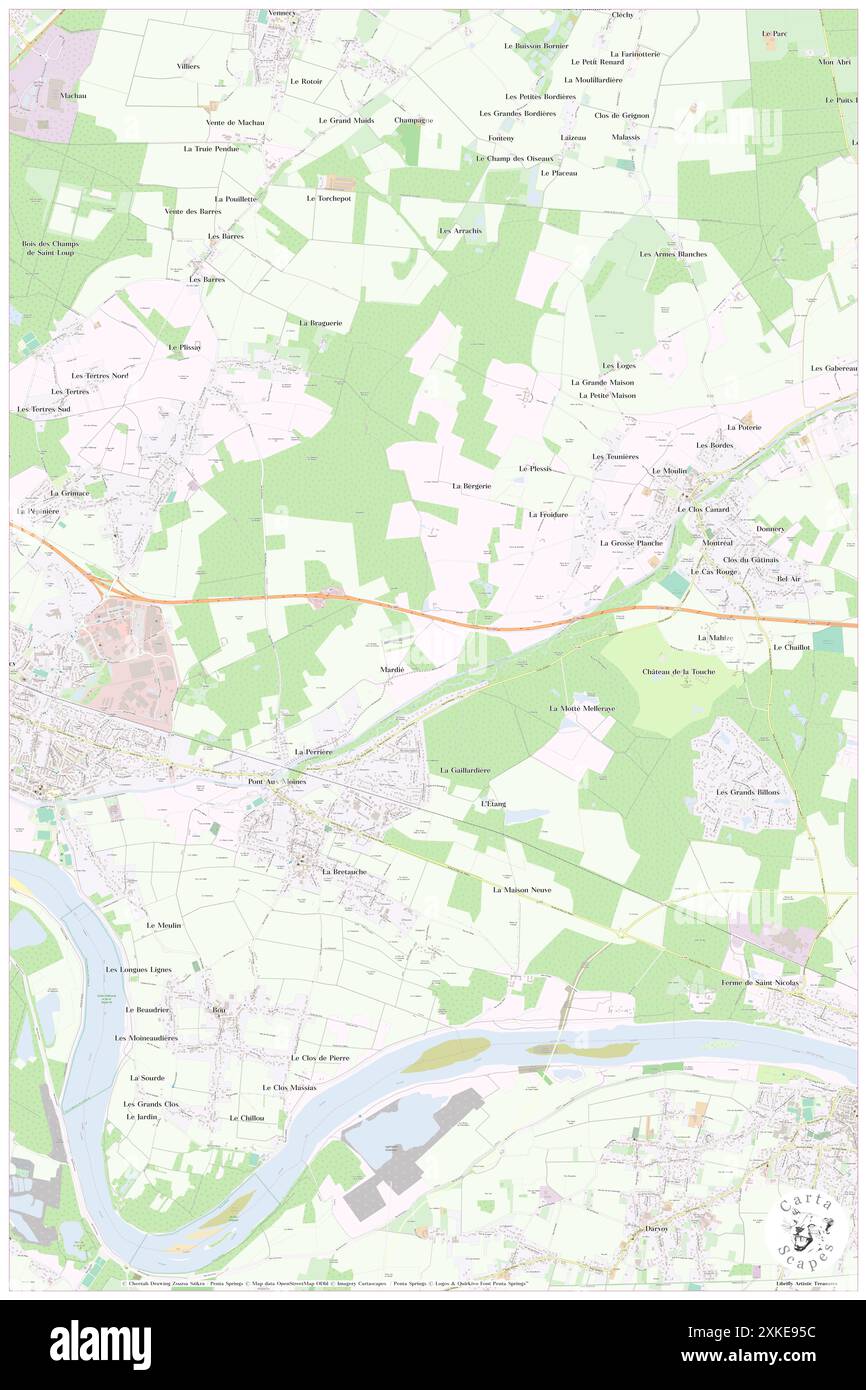 Mardie, Loiret, FR, Francia, Centro, N 47 53' 12''', N 2 3' 24''', MAP, Cartascapes Map pubblicata nel 2024. Esplora Cartascapes, una mappa che rivela i diversi paesaggi, culture ed ecosistemi della Terra. Viaggia attraverso il tempo e lo spazio, scoprendo l'interconnessione del passato, del presente e del futuro del nostro pianeta. Foto Stock