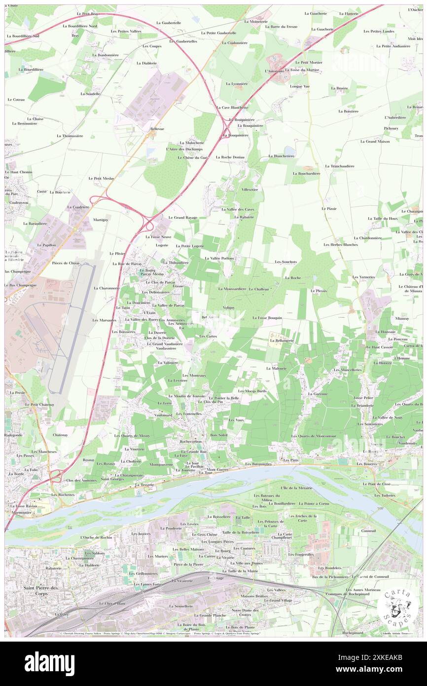 Rochecorbon, Indre-et-Loire, FR, Francia, Centro, N 47 24' 51'', N 0 45' 17'', MAP, Cartascapes Map pubblicata nel 2024. Esplora Cartascapes, una mappa che rivela i diversi paesaggi, culture ed ecosistemi della Terra. Viaggia attraverso il tempo e lo spazio, scoprendo l'interconnessione del passato, del presente e del futuro del nostro pianeta. Foto Stock