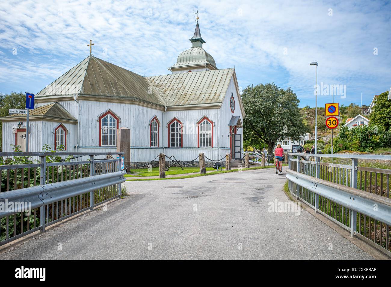 Grundsund, nel villaggio storico di pescatori di Grundsund, sulla costa occidentale della Svezia. Foto Stock