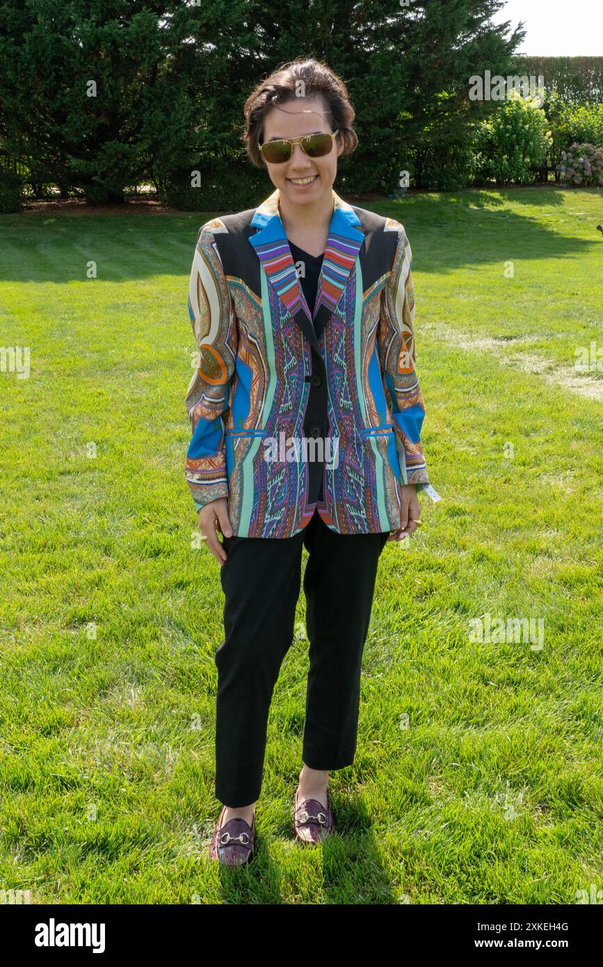 Elena Gibbs partecipa al Maria & Ken Fishel's Polo Hamptons Summer SIPS a Bridgehampton, New York, il 20 luglio 2024. (Foto di David Warren /Sipa? USA) credito: SIPA US/Alamy Live News Foto Stock