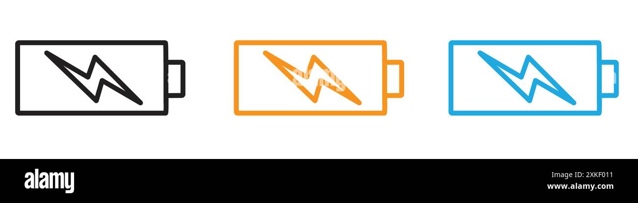 set di logo vettoriale dell'icona della batteria o gruppo pacchetto Illustrazione Vettoriale