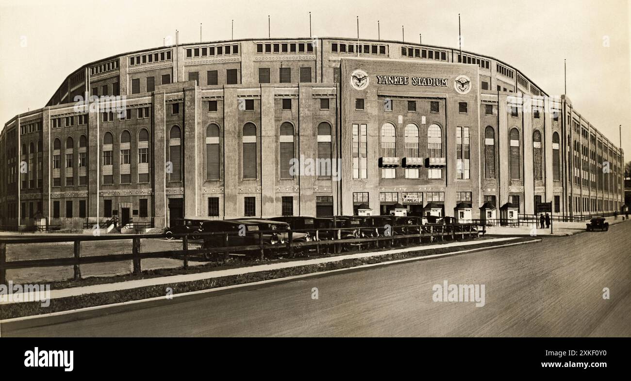 New York, New York 1923 il nuovo stadio dei New York Yankees nel Bronx che sta per ospitare la sua prima stagione di baseball. Foto Stock