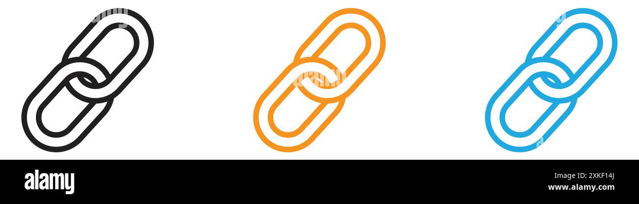 Collega la collezione di set di logo vettoriali o il gruppo di pacchetti Illustrazione Vettoriale