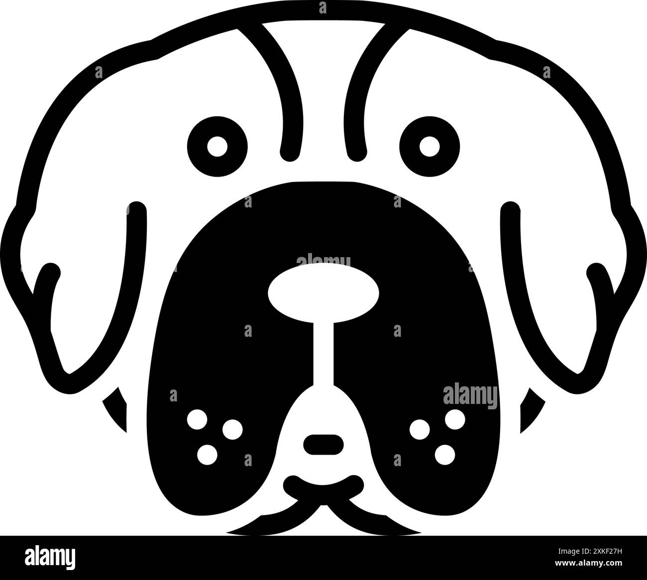 Icona per bernard, cane di salvataggio Illustrazione Vettoriale