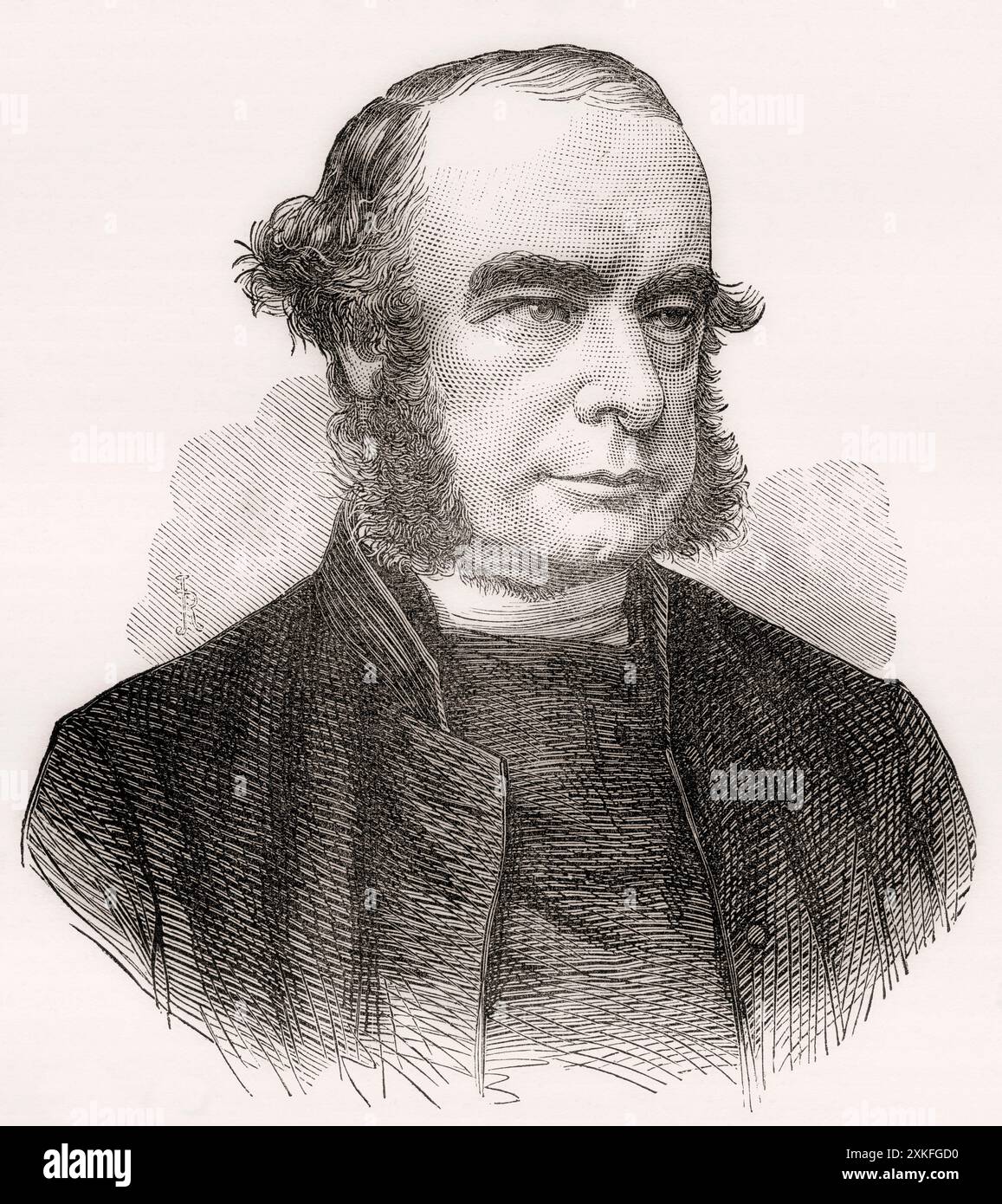 William Connor Magee, 1821–1891. Sacerdote irlandese della chiesa anglicana, vescovo di Peterborough e arcivescovo di York. Da Cassell's Illustrated History of England, pubblicato intorno al 1880. Foto Stock