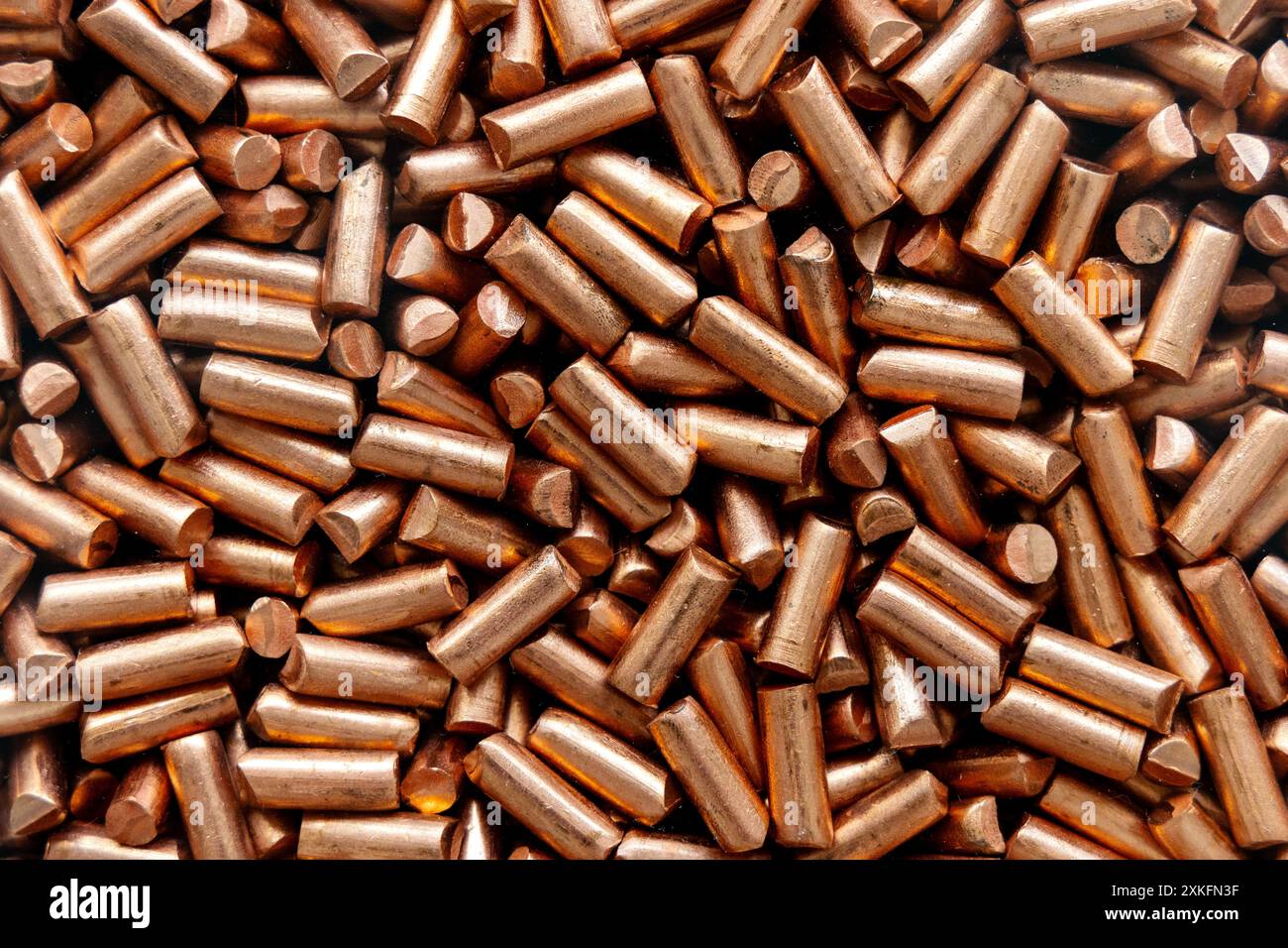 Natura morta del granulato di rame Foto Stock
