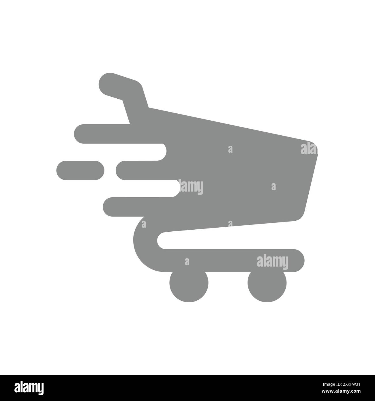 Icona vettoriale carrello veloce. Simbolo del negozio online. Illustrazione Vettoriale