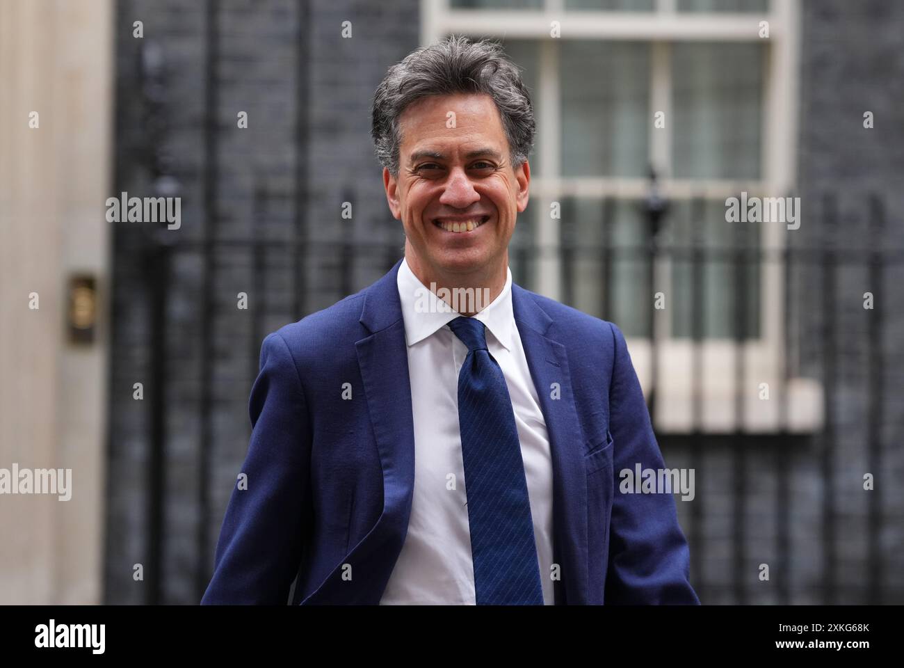 Il segretario di Net Zero ed Miliband lascia Downing Street, Londra, dopo una riunione del Gabinetto. Data foto: Martedì 23 luglio 2024. Foto Stock