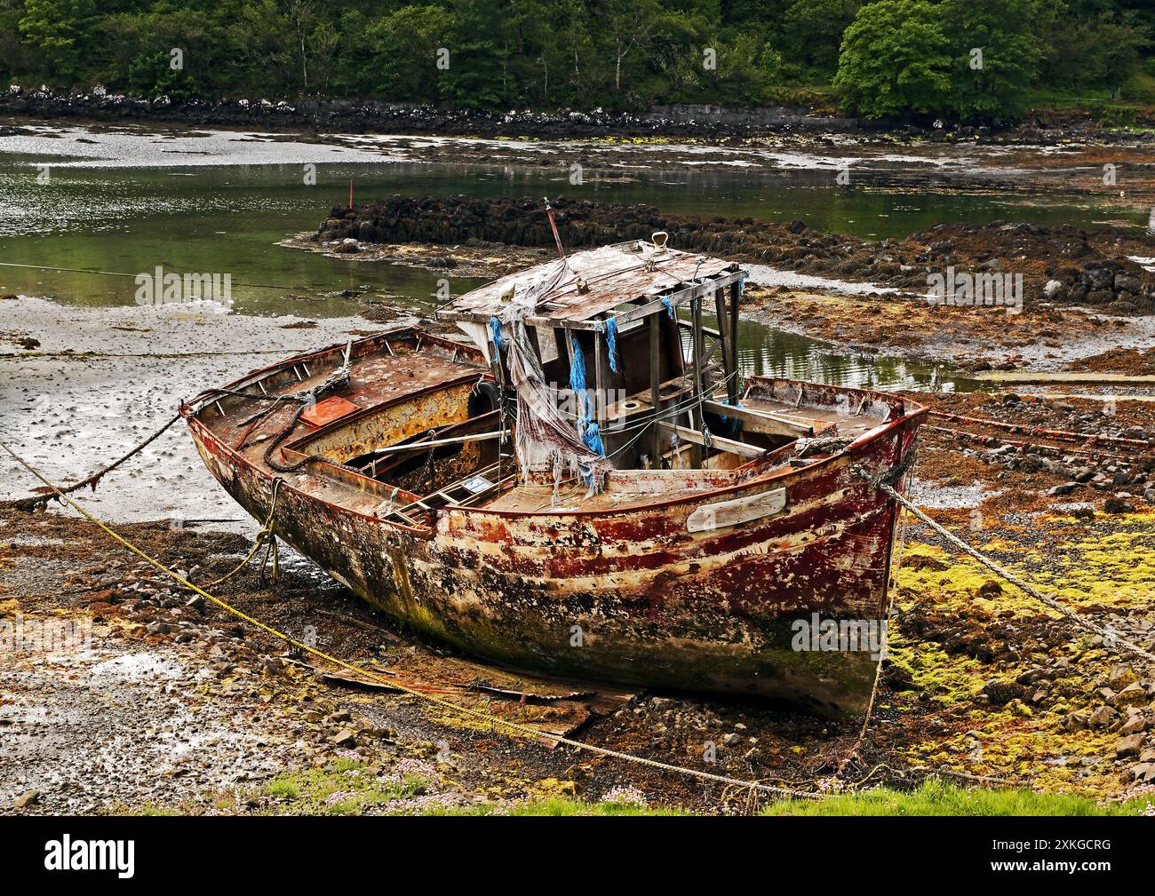 Relitto costiero scozzese Foto Stock