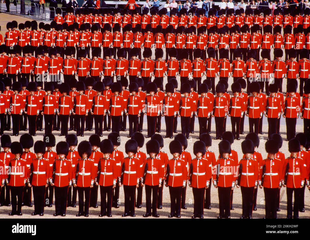 Regno Unito. Inghilterra. Londra. Trooping the Colour. Guardie. Foto Stock